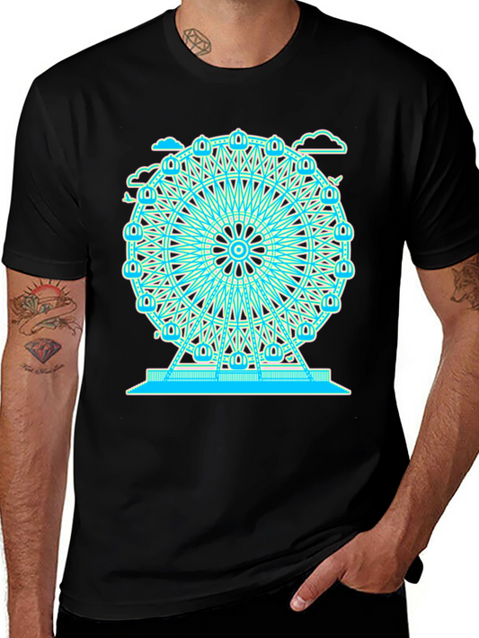Ferris Wheel Graphic Tee - Black