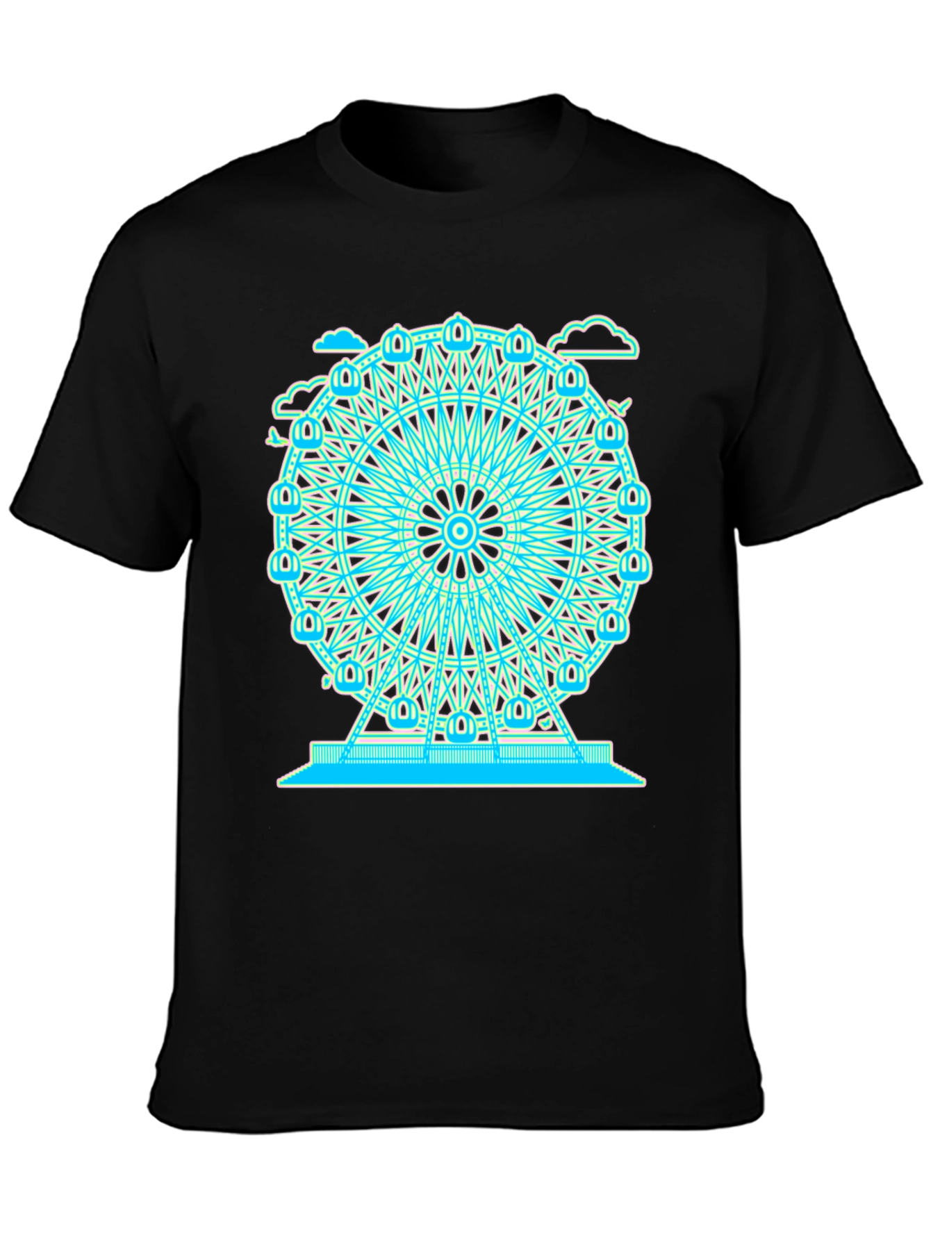 Ferris Wheel Graphic Tee - Black