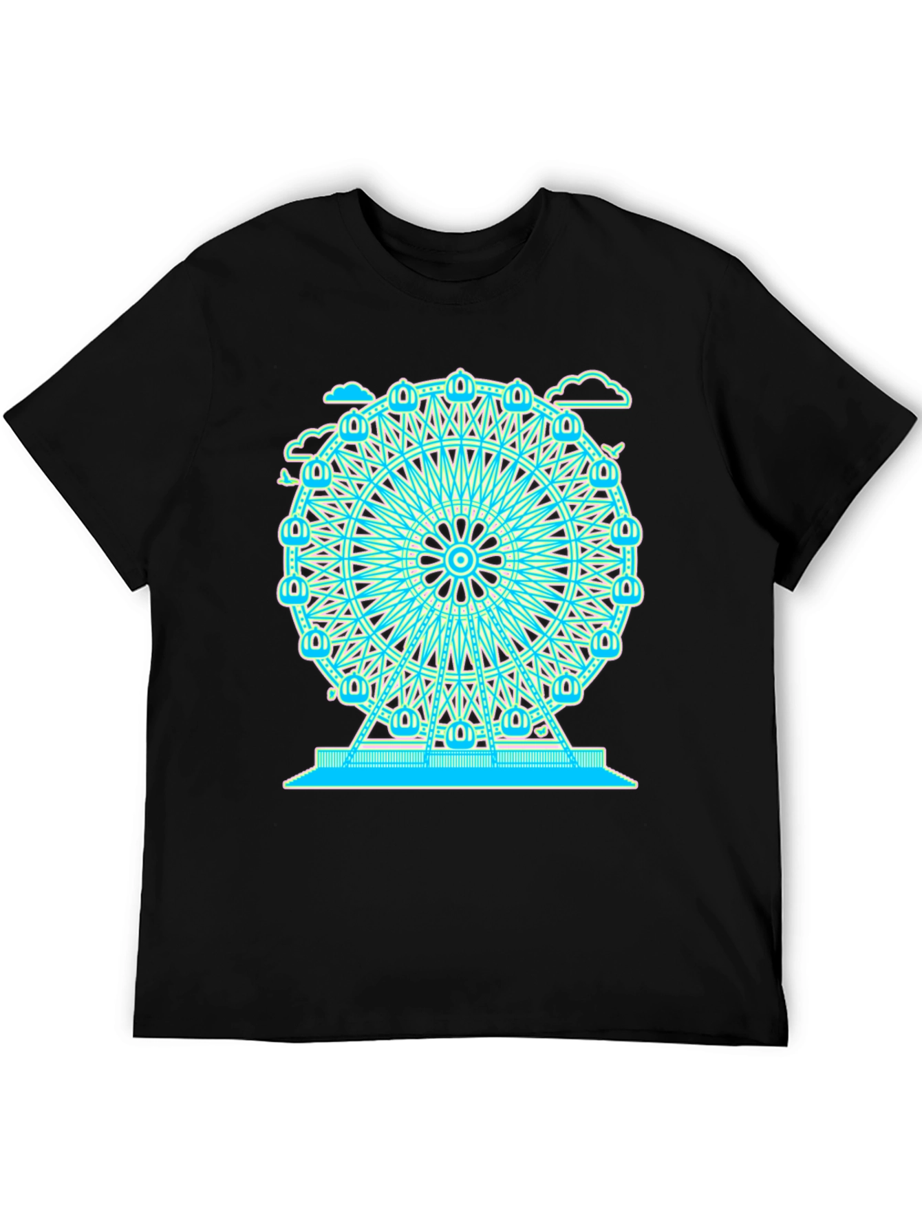 Ferris Wheel Graphic Tee - Black