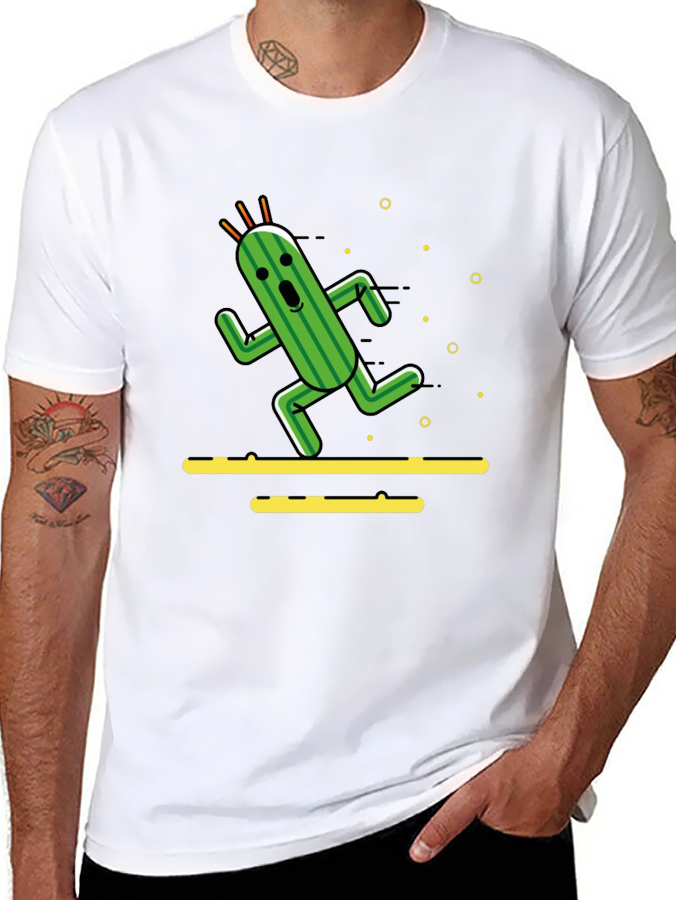 Running Cactus T-Shirt - Funny Graphic Tee