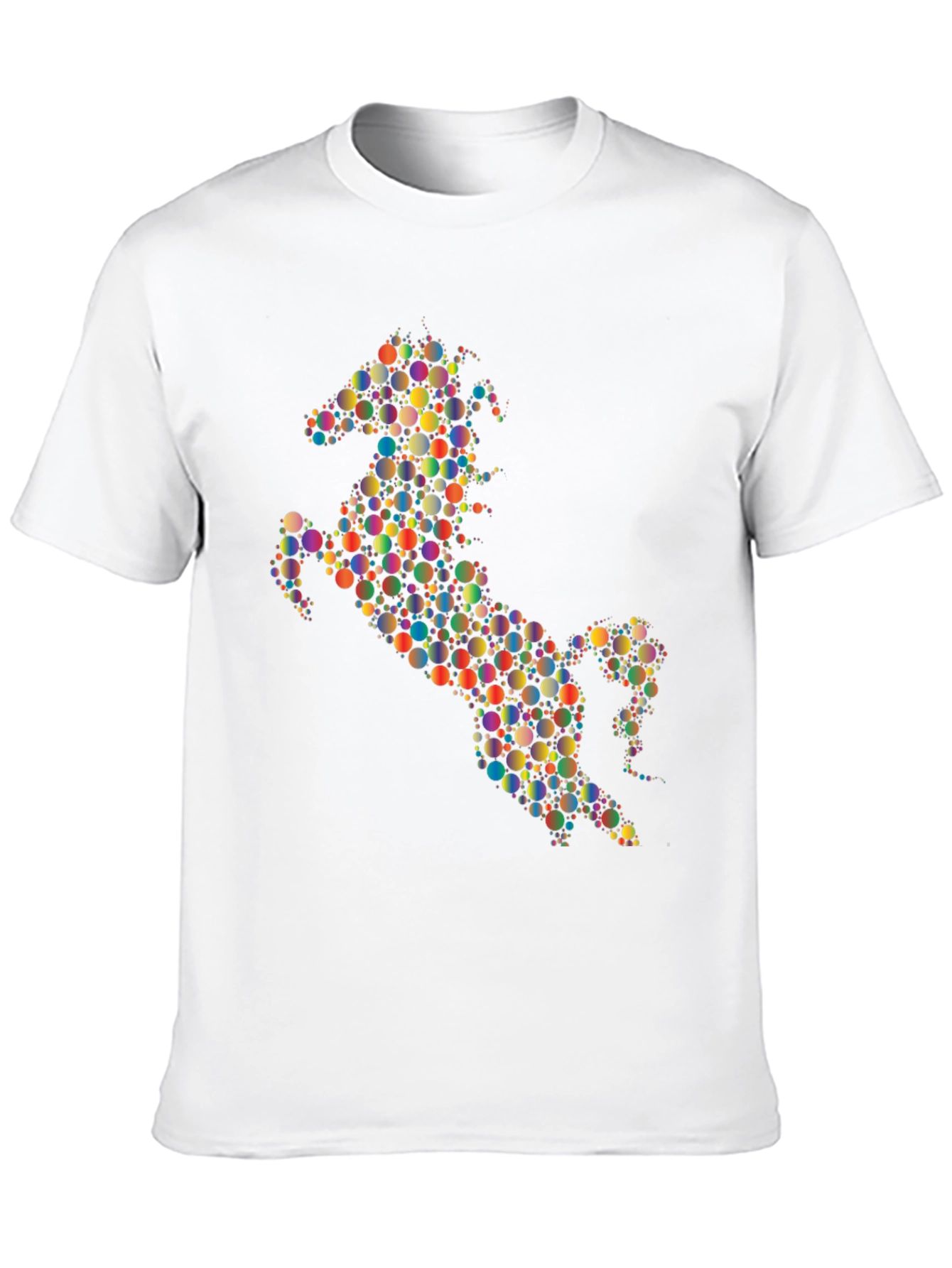 Abstract Horse Graphic Tee - Black Cotton Blend