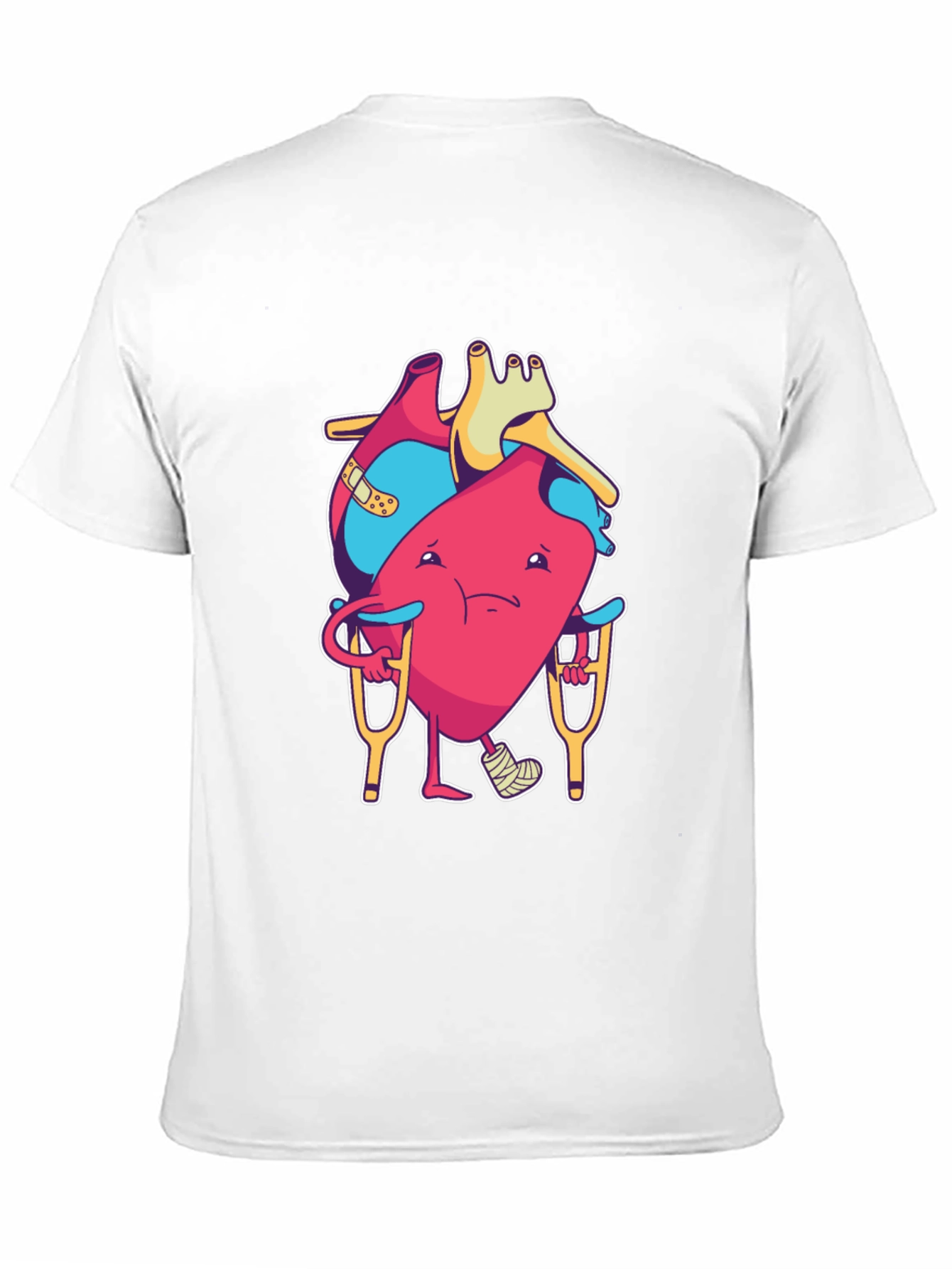 Funny Injured Heart Cartoon T-Shirt