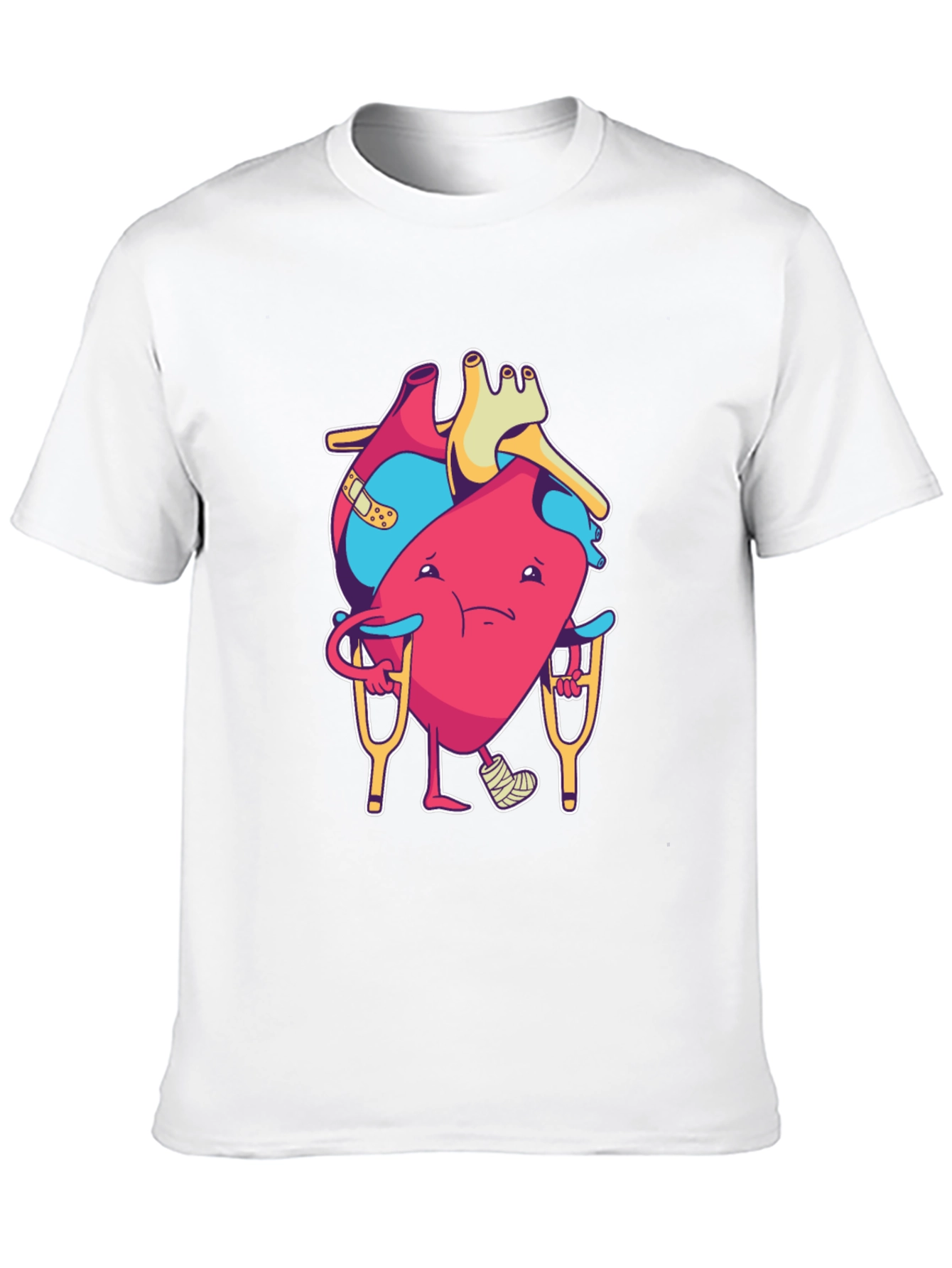 Funny Injured Heart Cartoon T-Shirt