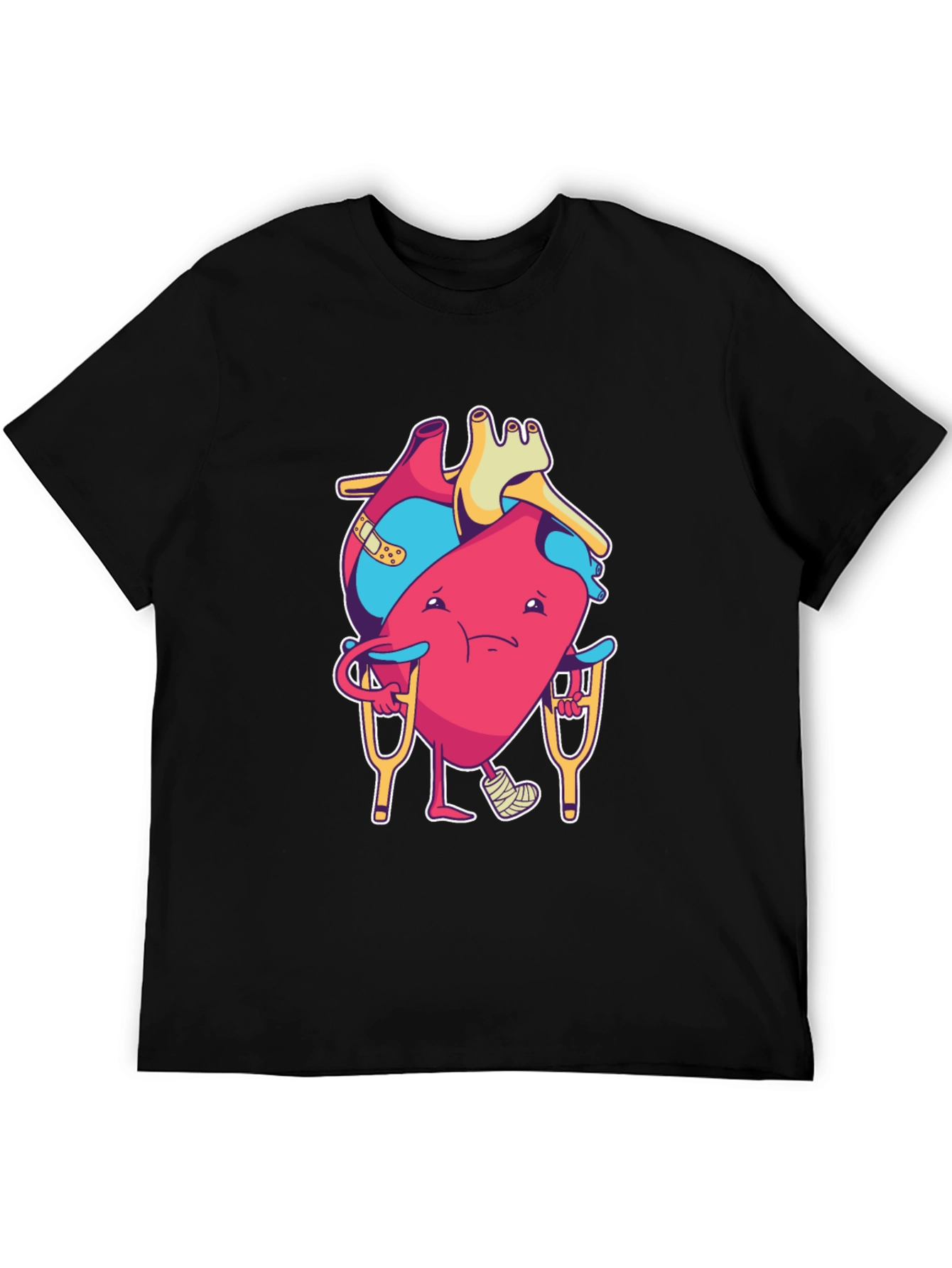 Funny Injured Heart Cartoon T-Shirt