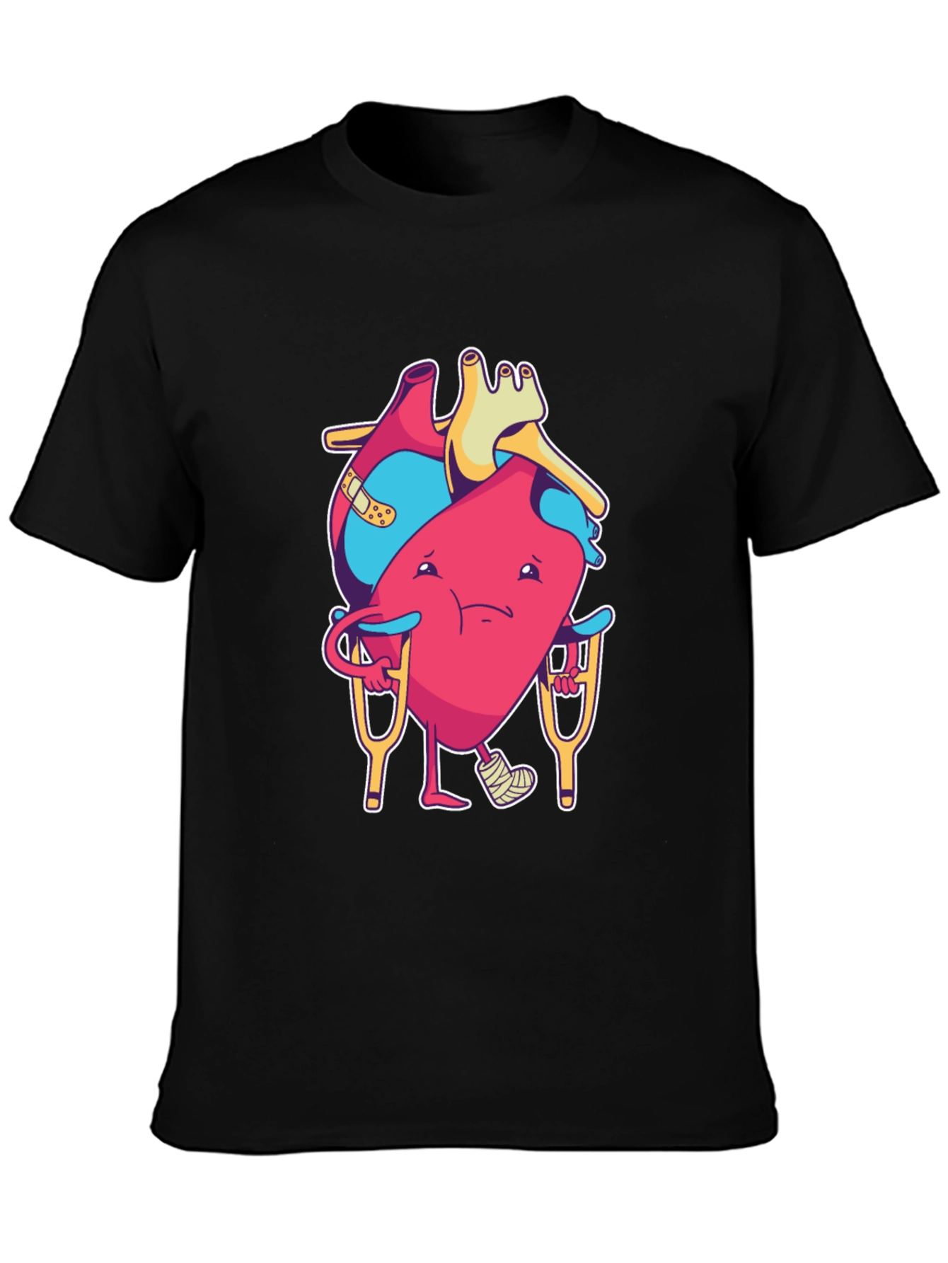 Funny Injured Heart Cartoon T-Shirt