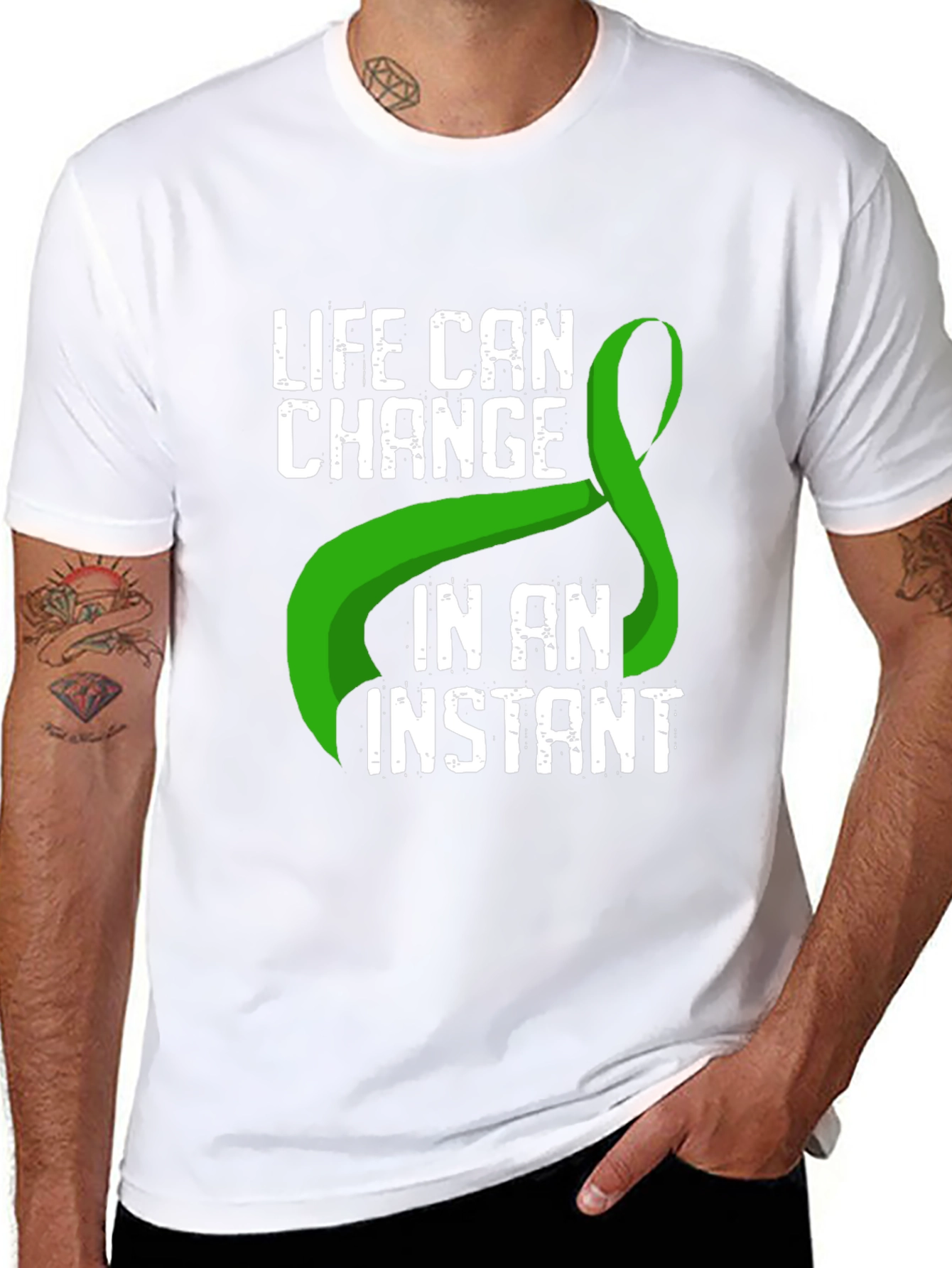 Life Can Change Green Ribbon T-Shirt