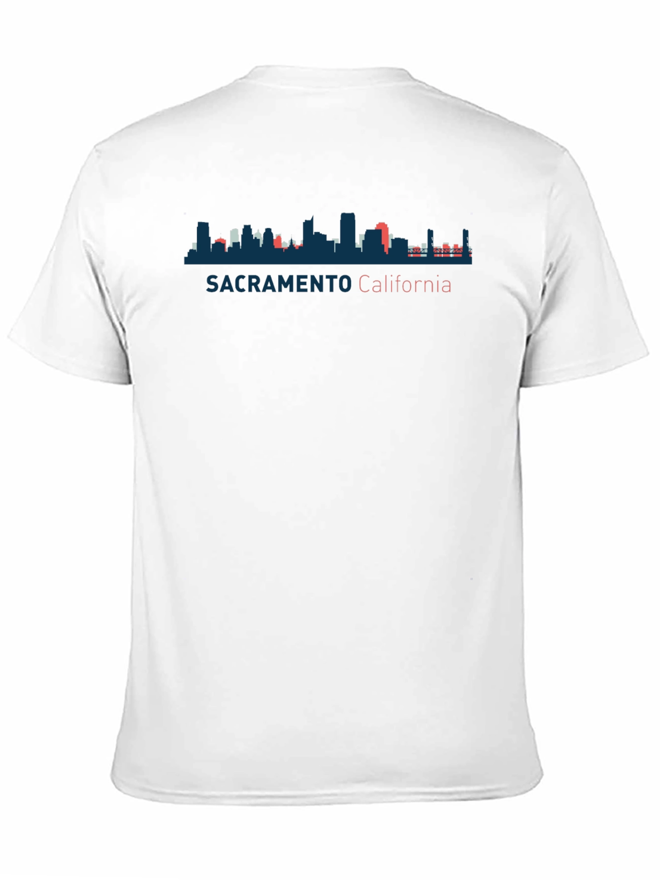 Sacramento California Skyline Black T-Shirt