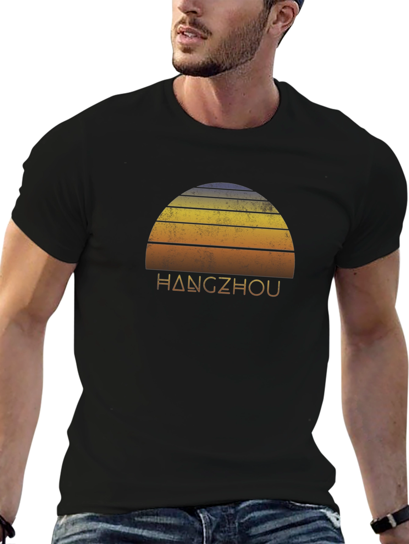 Hangzhou Retro Sunset Graphic Tee