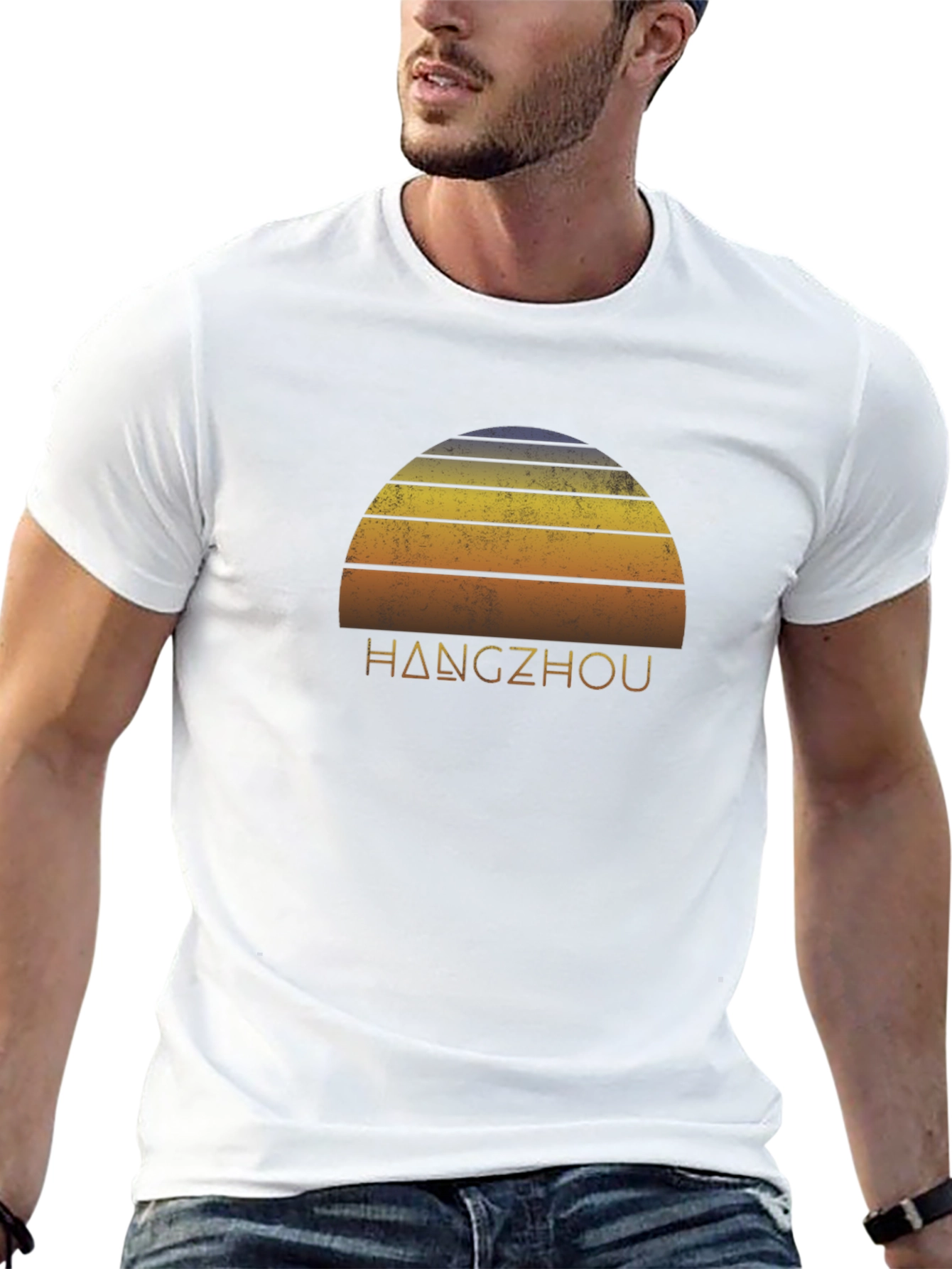 Hangzhou Retro Sunset Graphic Tee