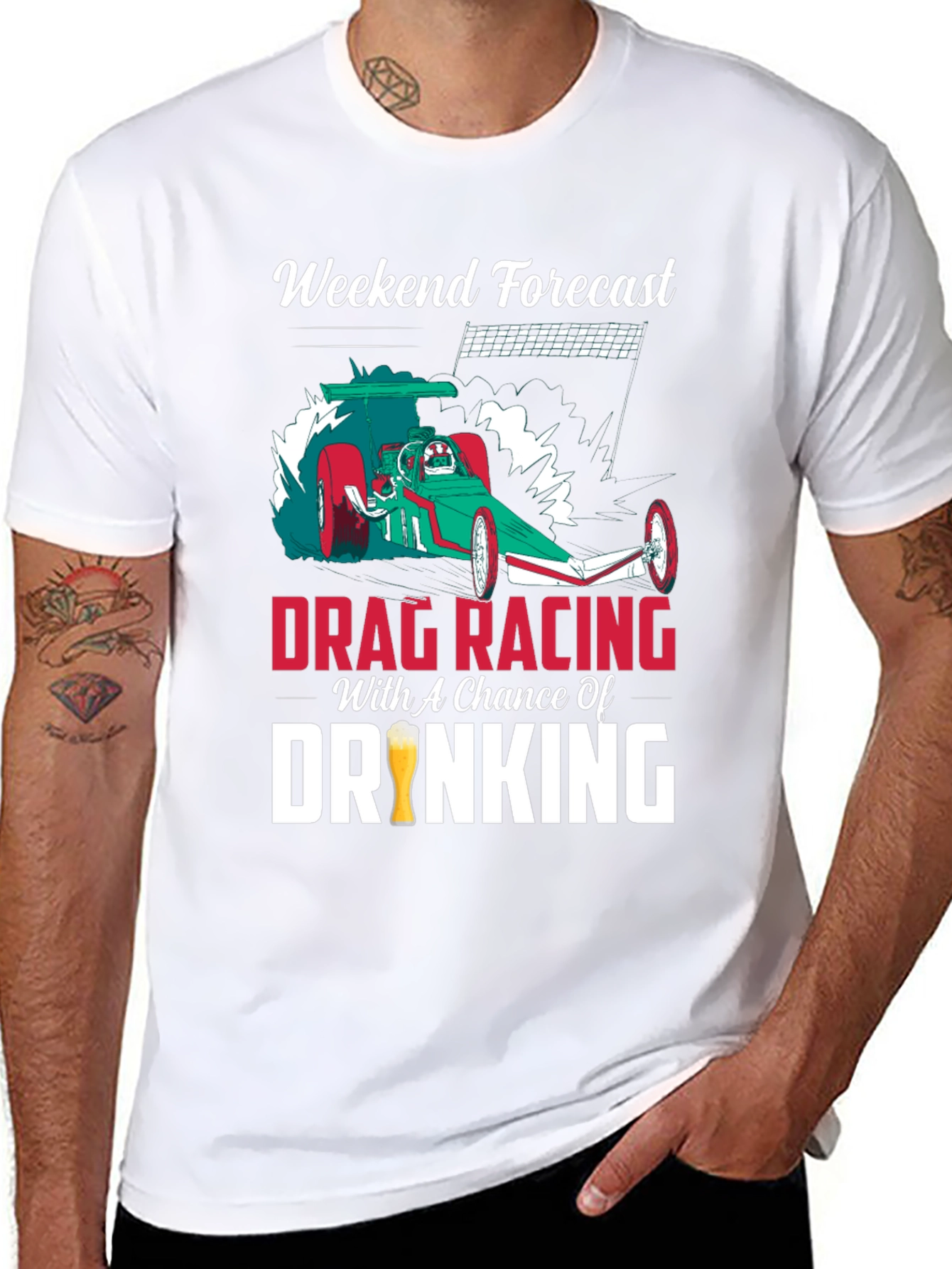 Drag Racing & Drinking T-Shirt: Weekend Forecast!