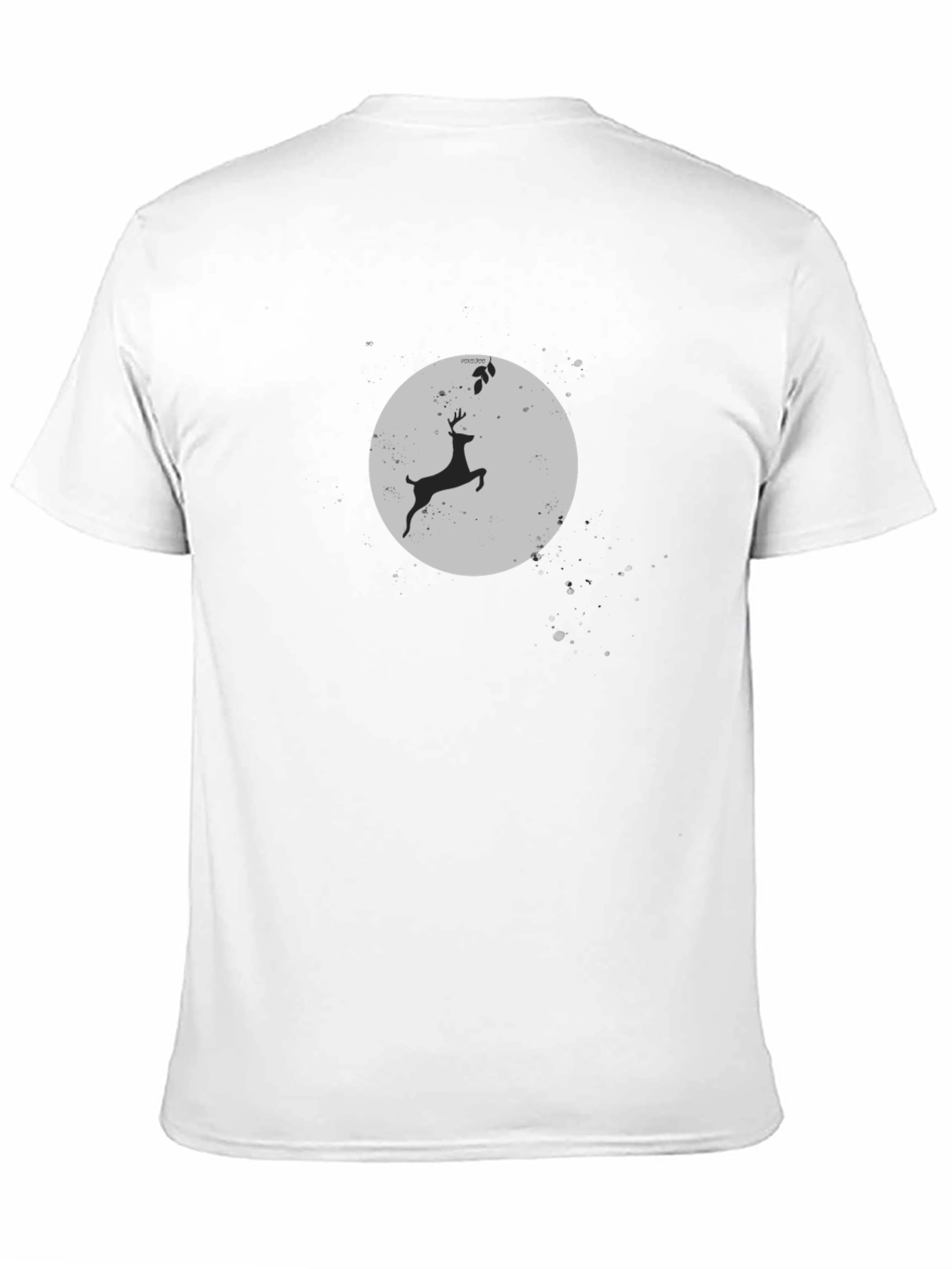 Mens Black Deer Silhouette Graphic Tee