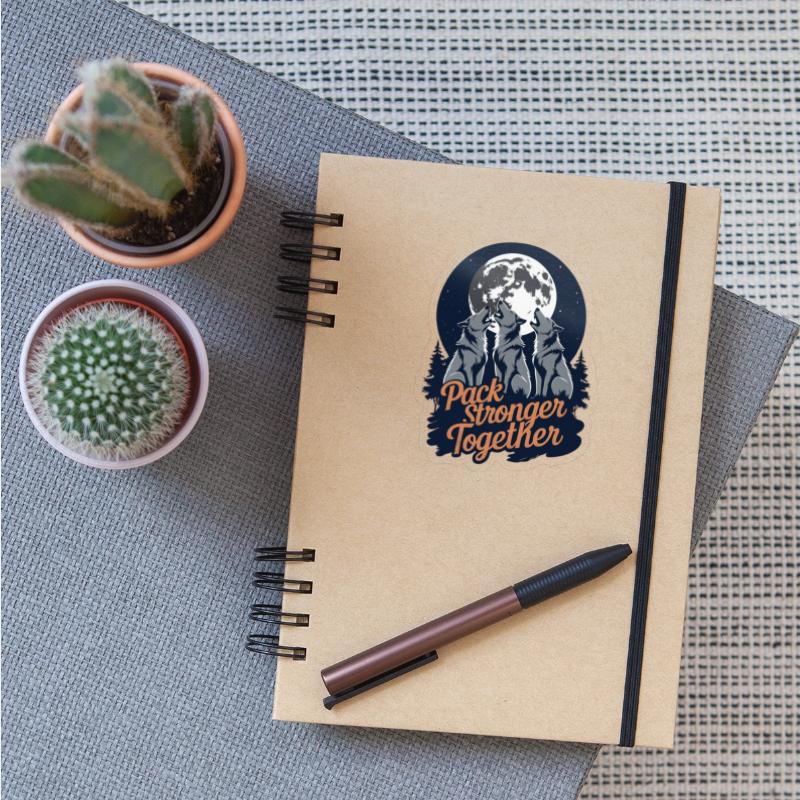 Pack Stronger Together – Howling Wolves Under Moon
