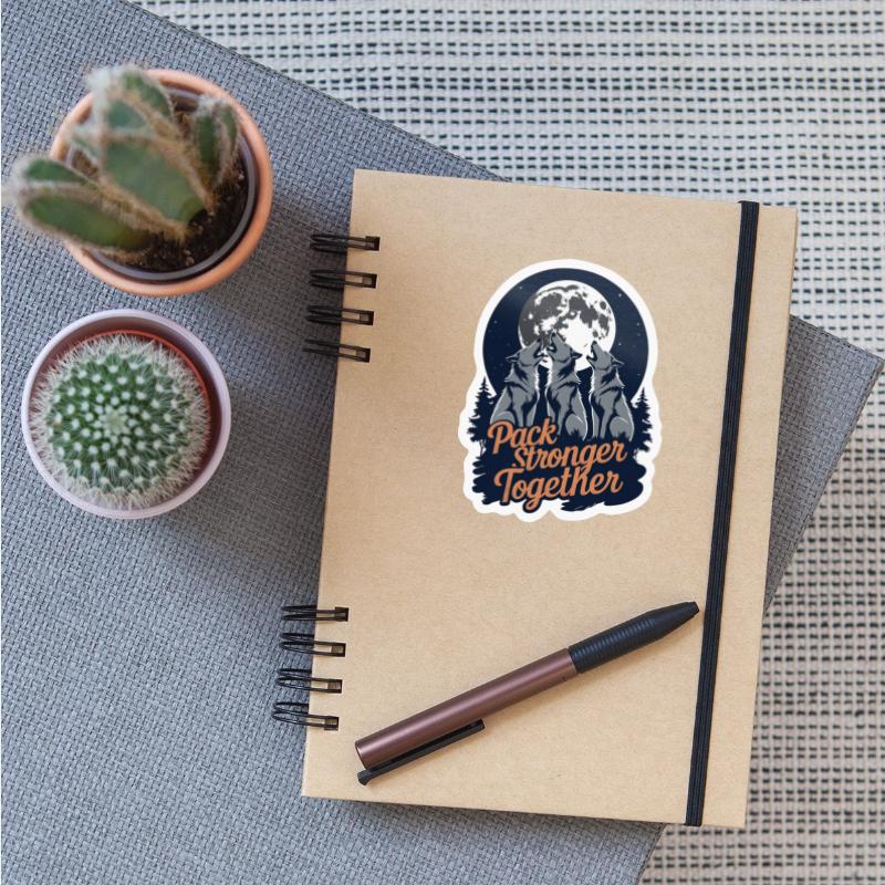 Pack Stronger Together – Howling Wolves Under Moon