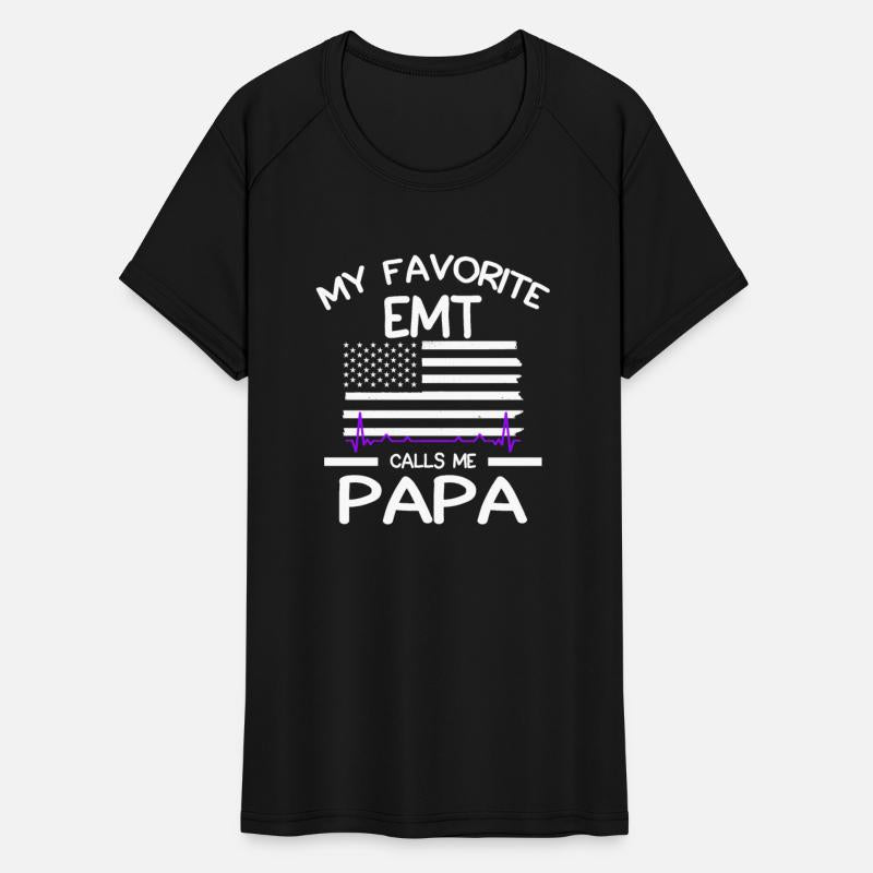 Papa of EMT American Flag Paramedic