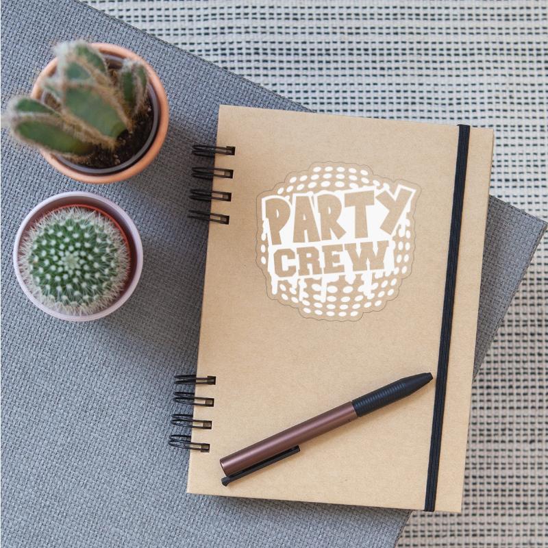 Party Crew Team Fun Friends Group Member Text Logo
