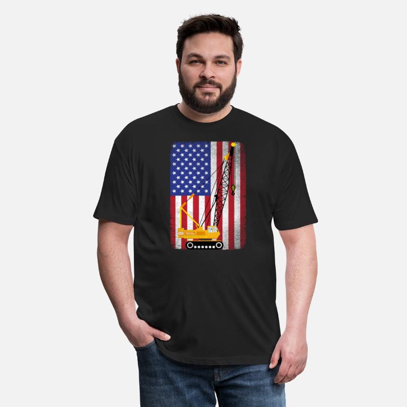Patriotic USA American Flag Crane Operator Gift