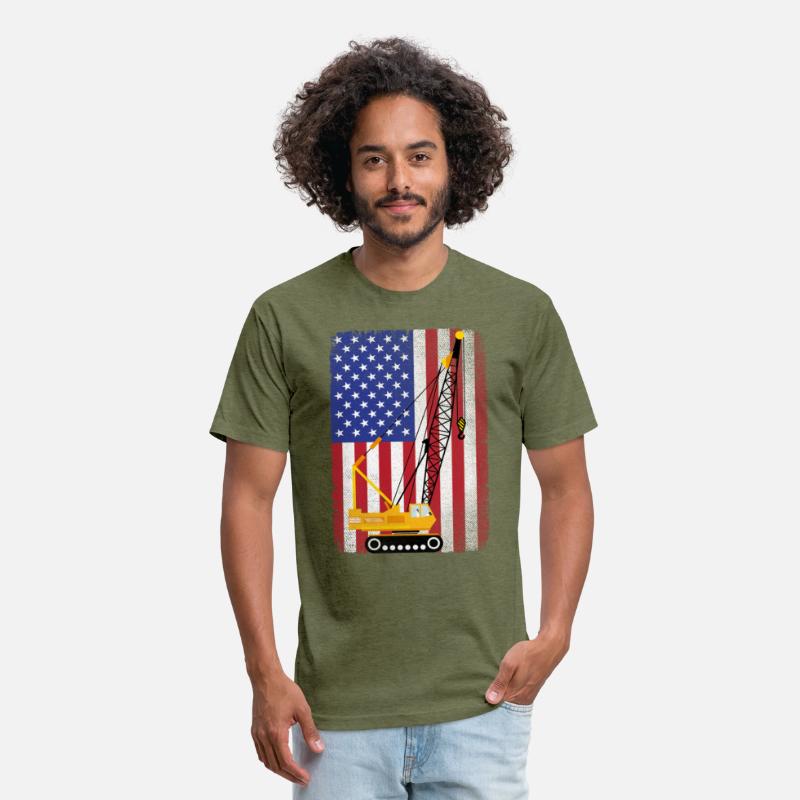 Patriotic USA American Flag Crane Operator Gift