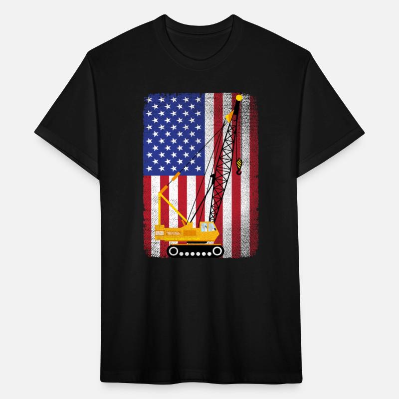 Patriotic USA American Flag Crane Operator Gift