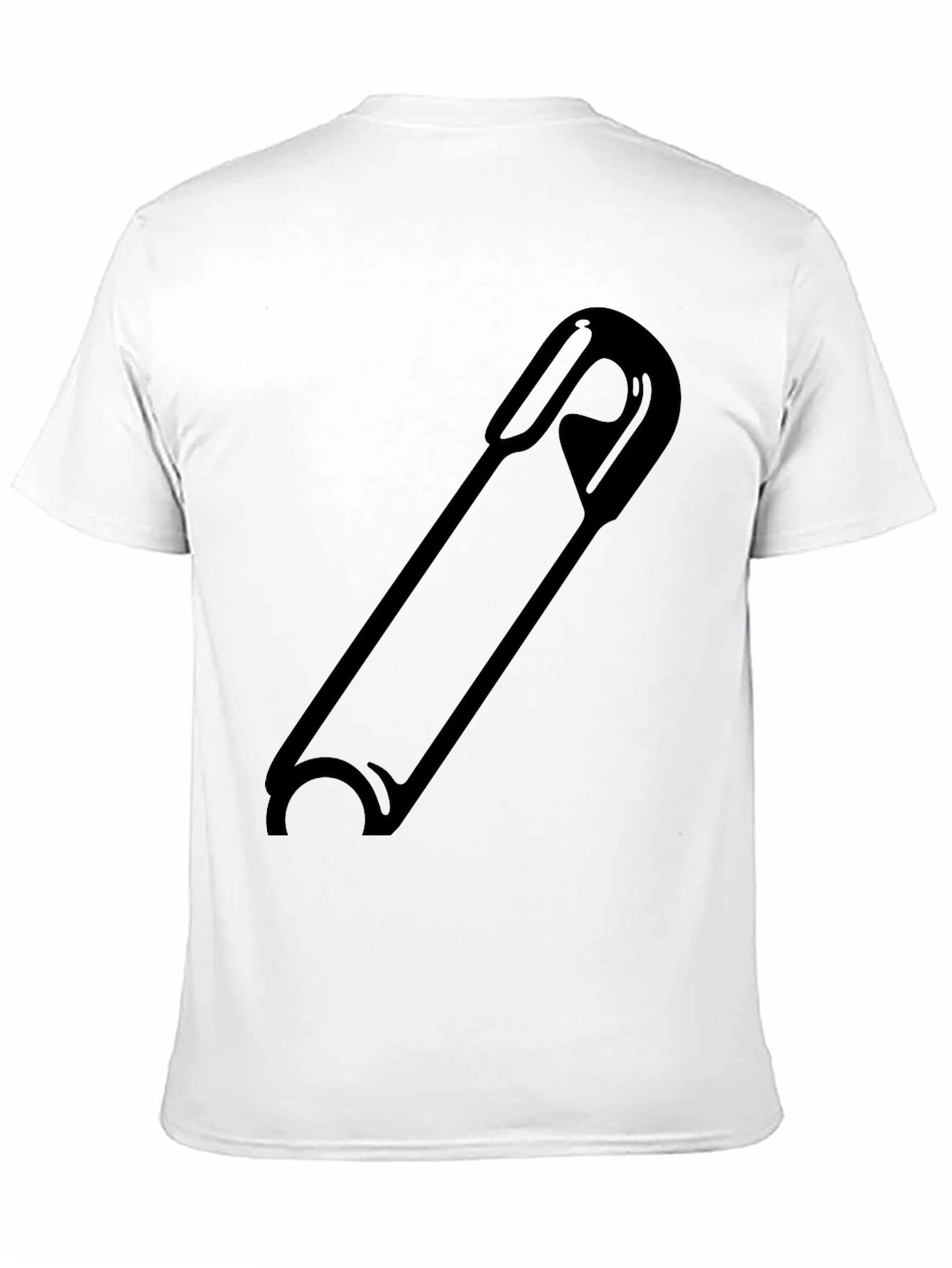 Safety Pin Graphic Black T-Shirt