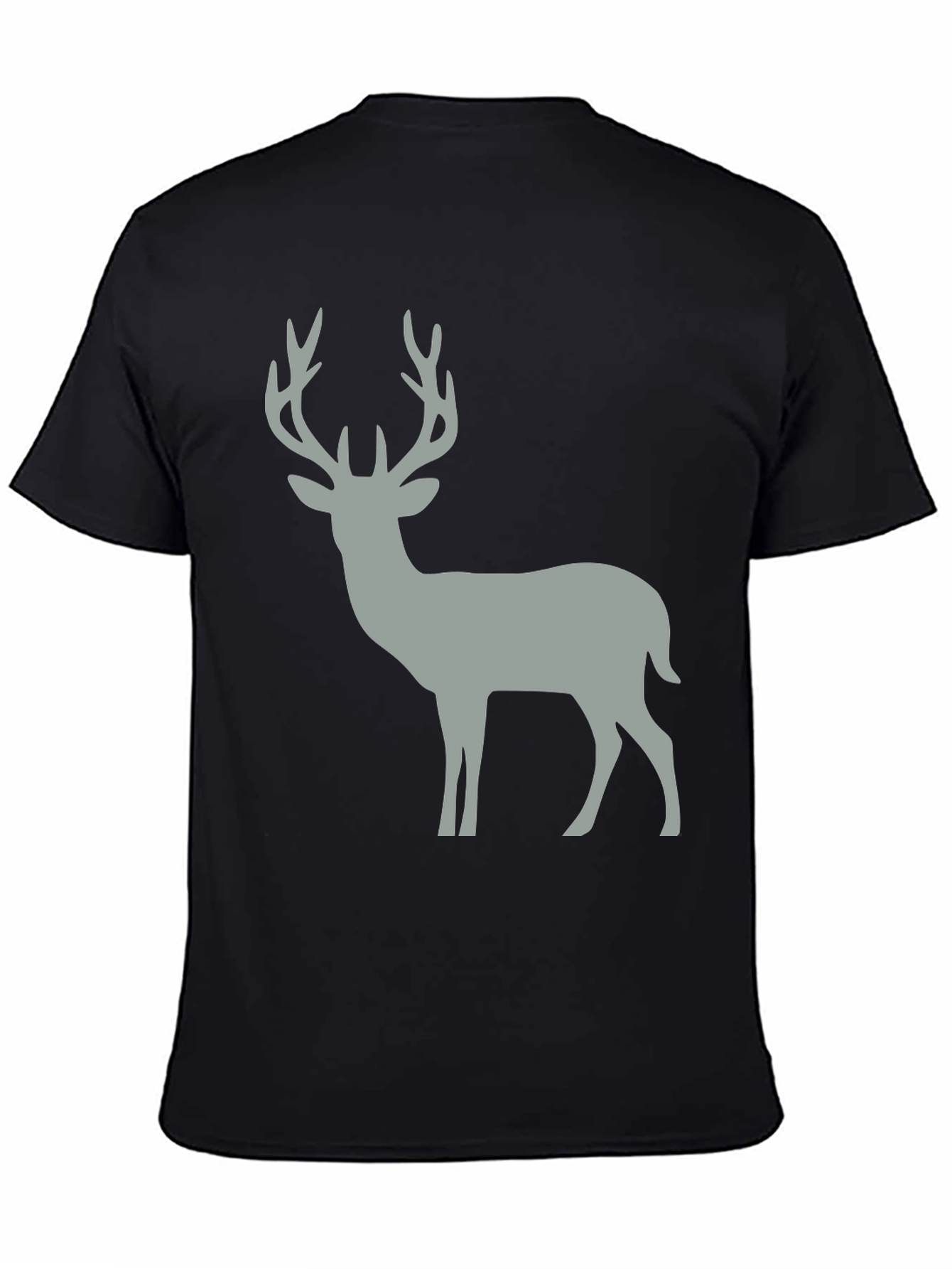 Deer Graphic Tee - Black