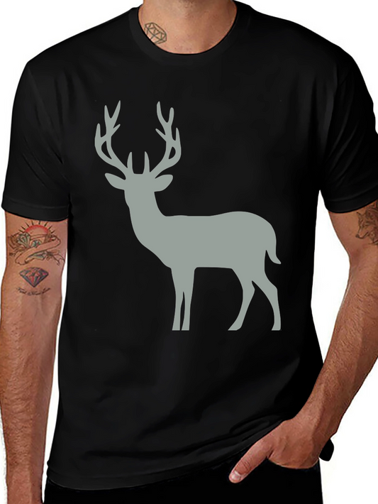 Deer Graphic Tee - Black