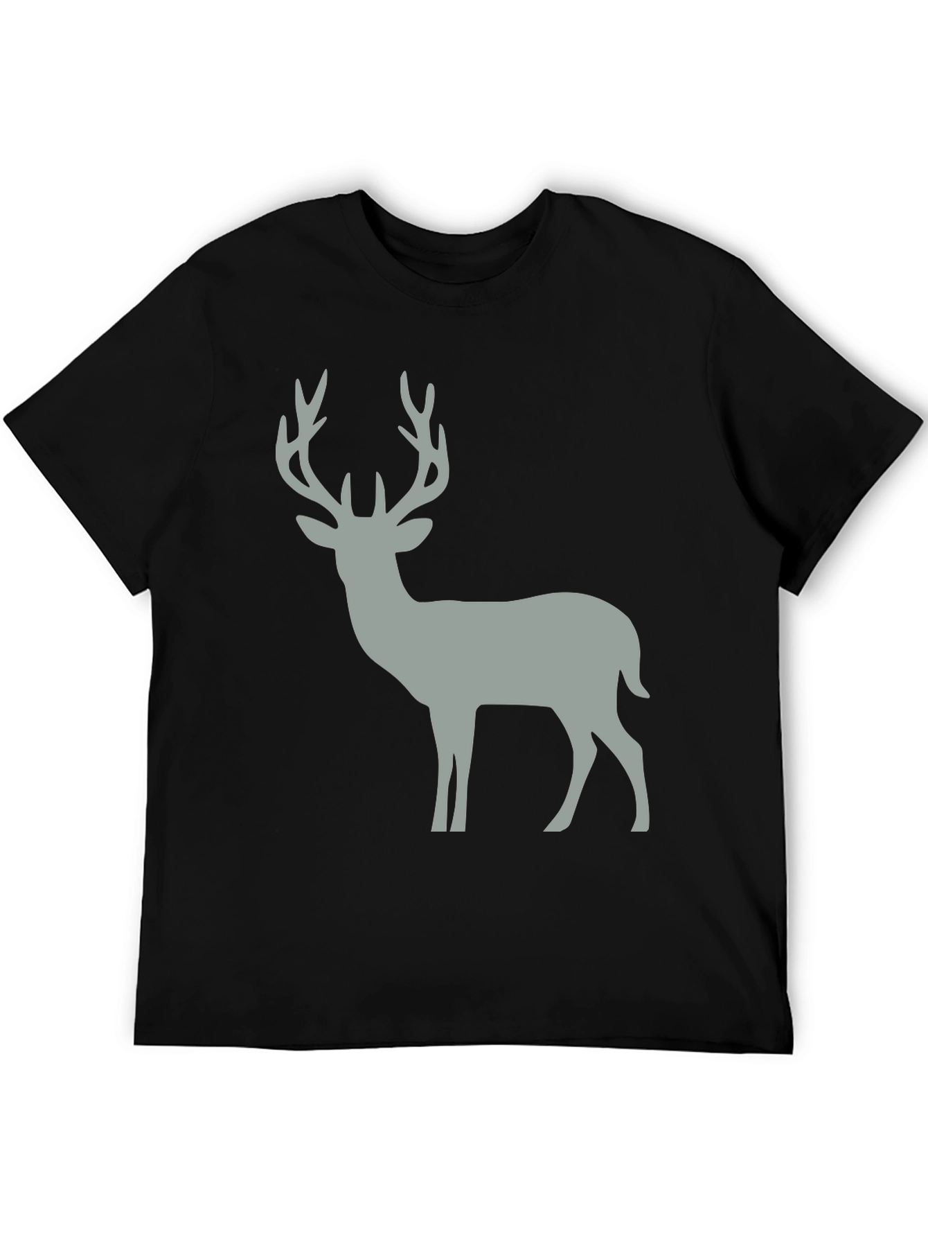 Deer Graphic Tee - Black