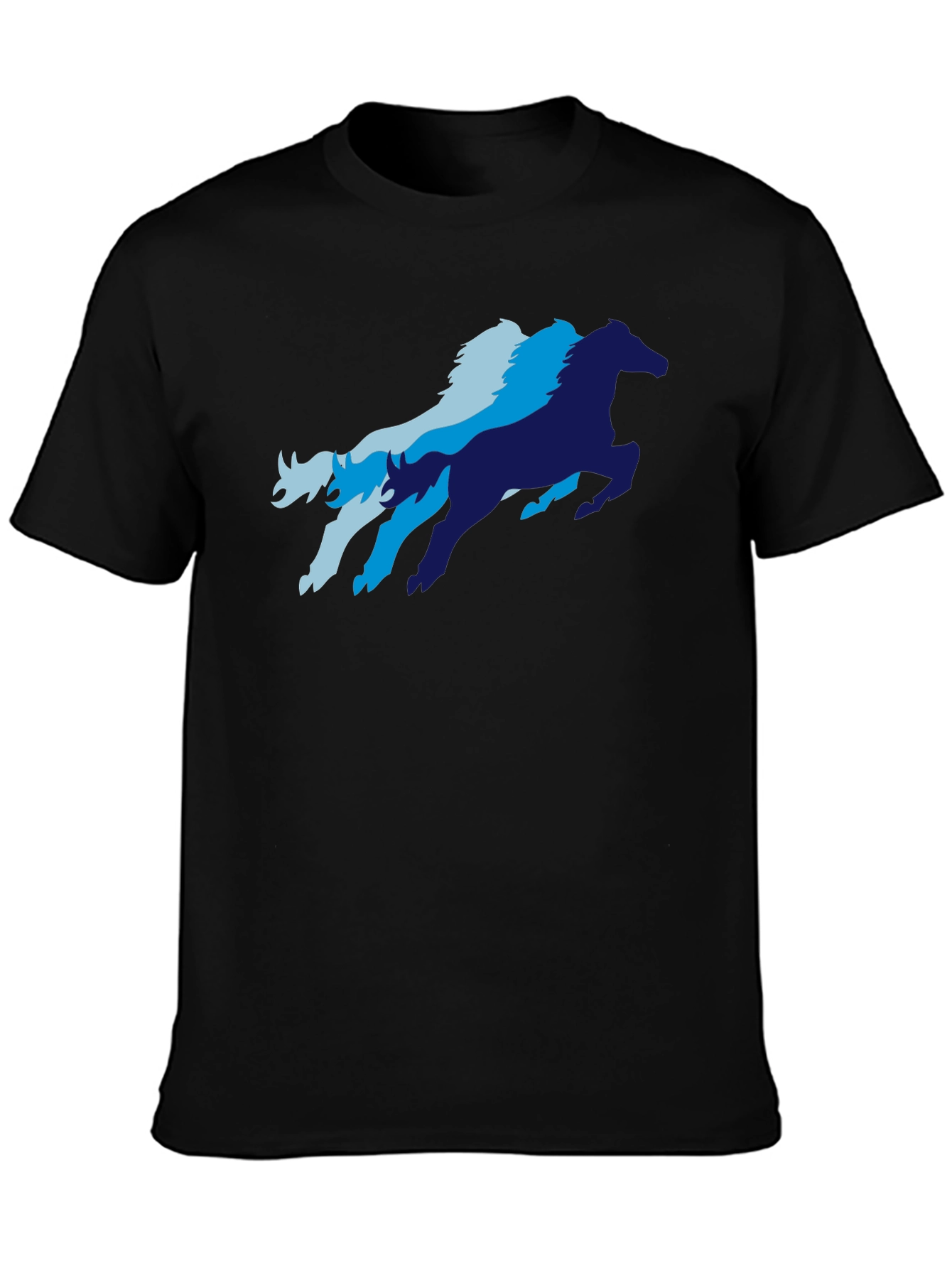 Cool Horse Graphic T-Shirt - Black