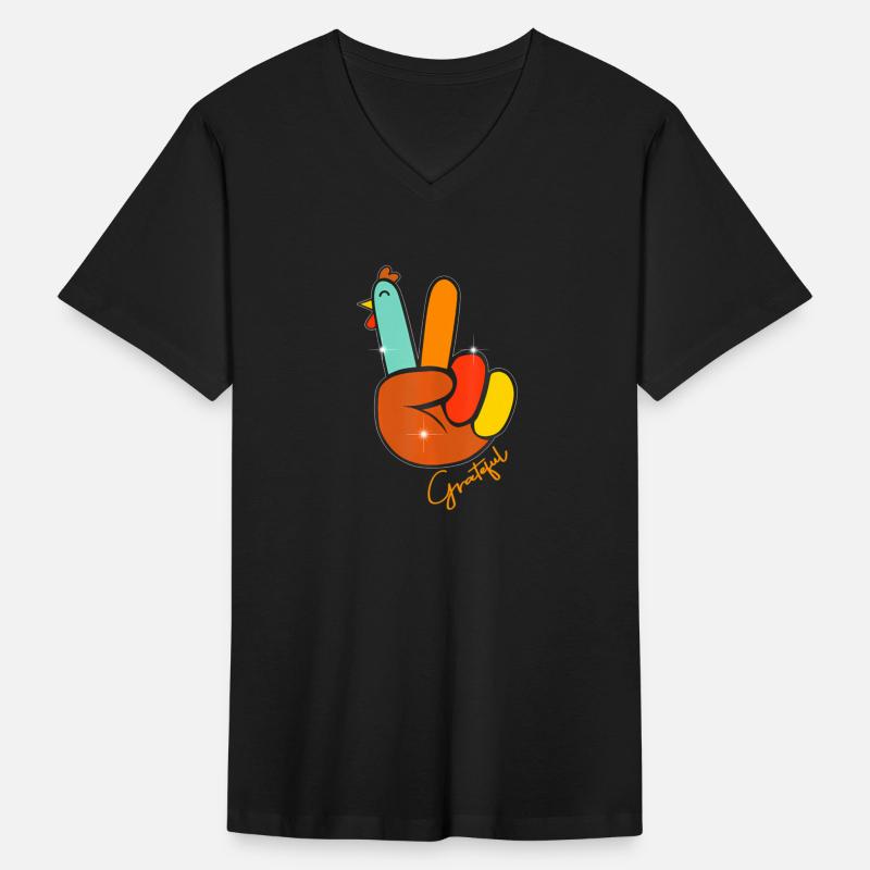 Peace Love Turkey Grateful Turkey Hand Sign Thanks