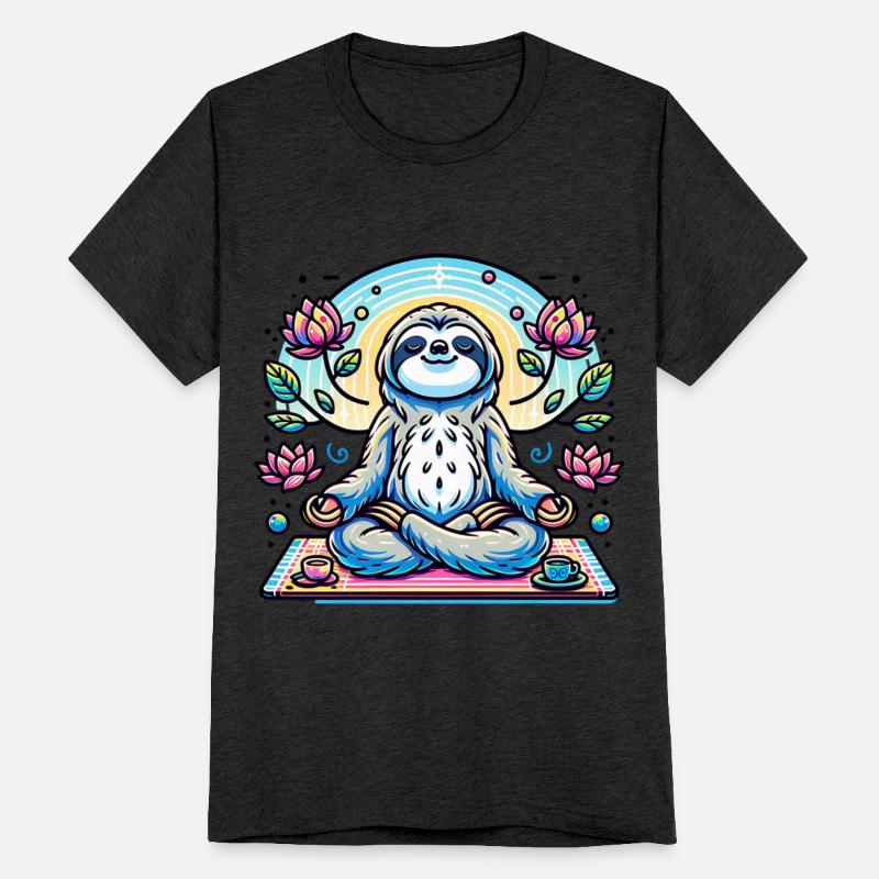 Peaceful Sloth Meditation with Lotus Flowers