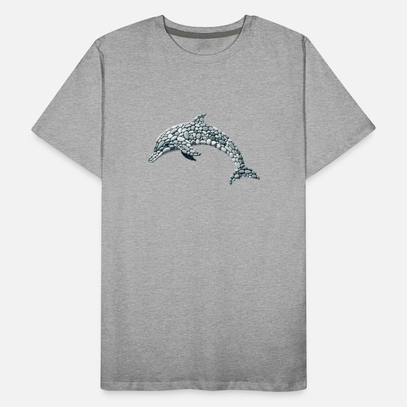 Pebble Art Dolphin - Ocean's Graceful Navigator