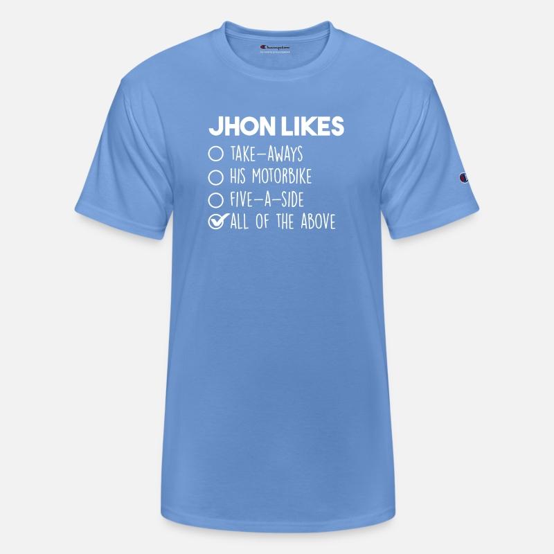 Personalised Name Likes His Motor Bike Tick