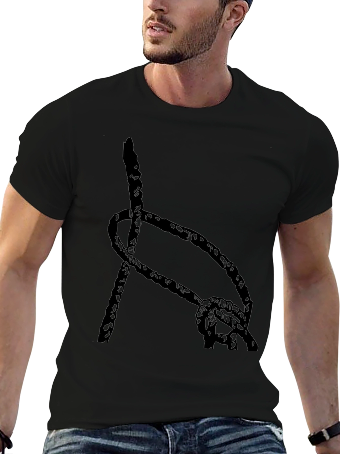 Black Knot Graphic T-Shirt - Casual Style