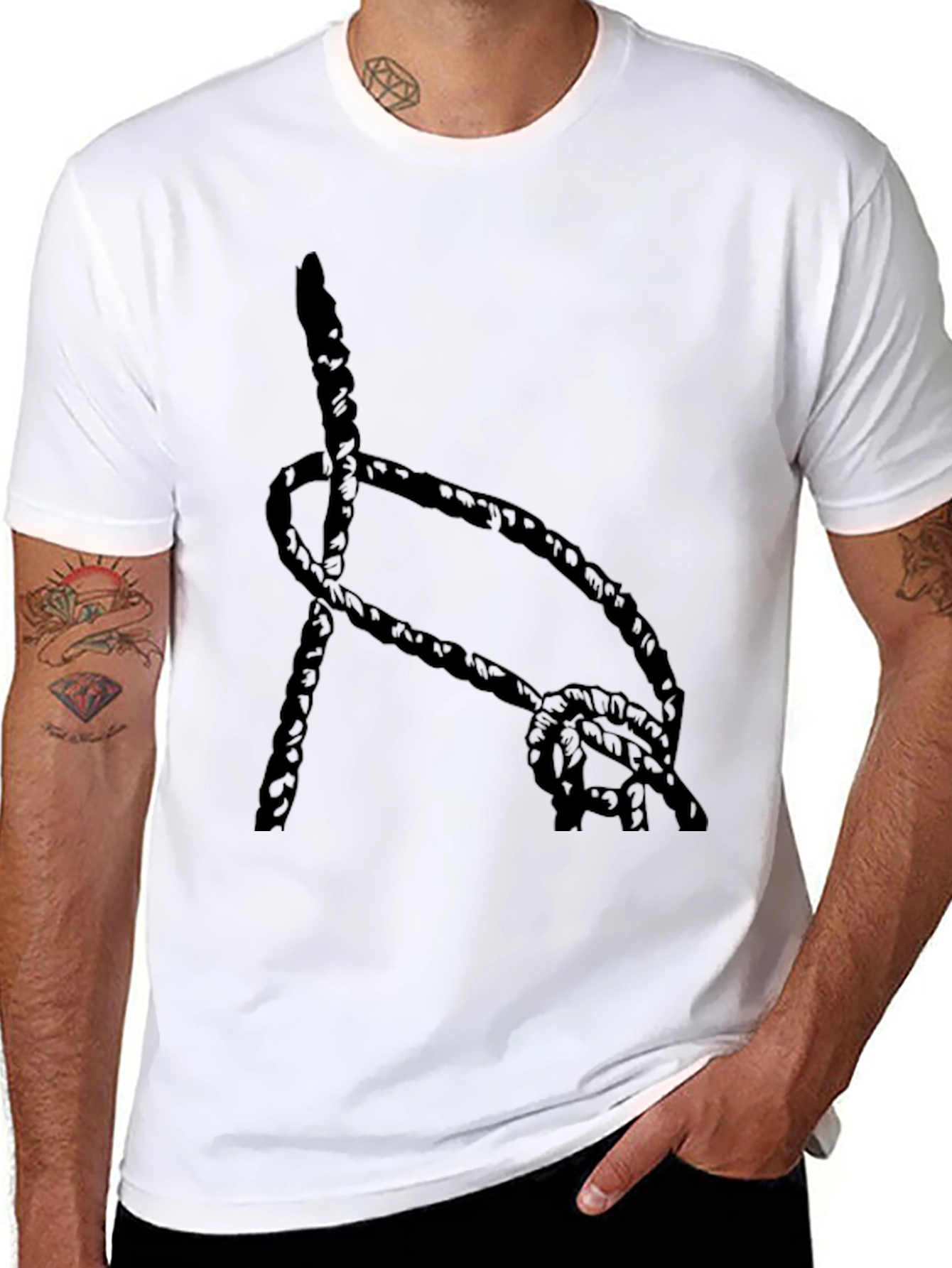 Black Knot Graphic T-Shirt - Casual Style