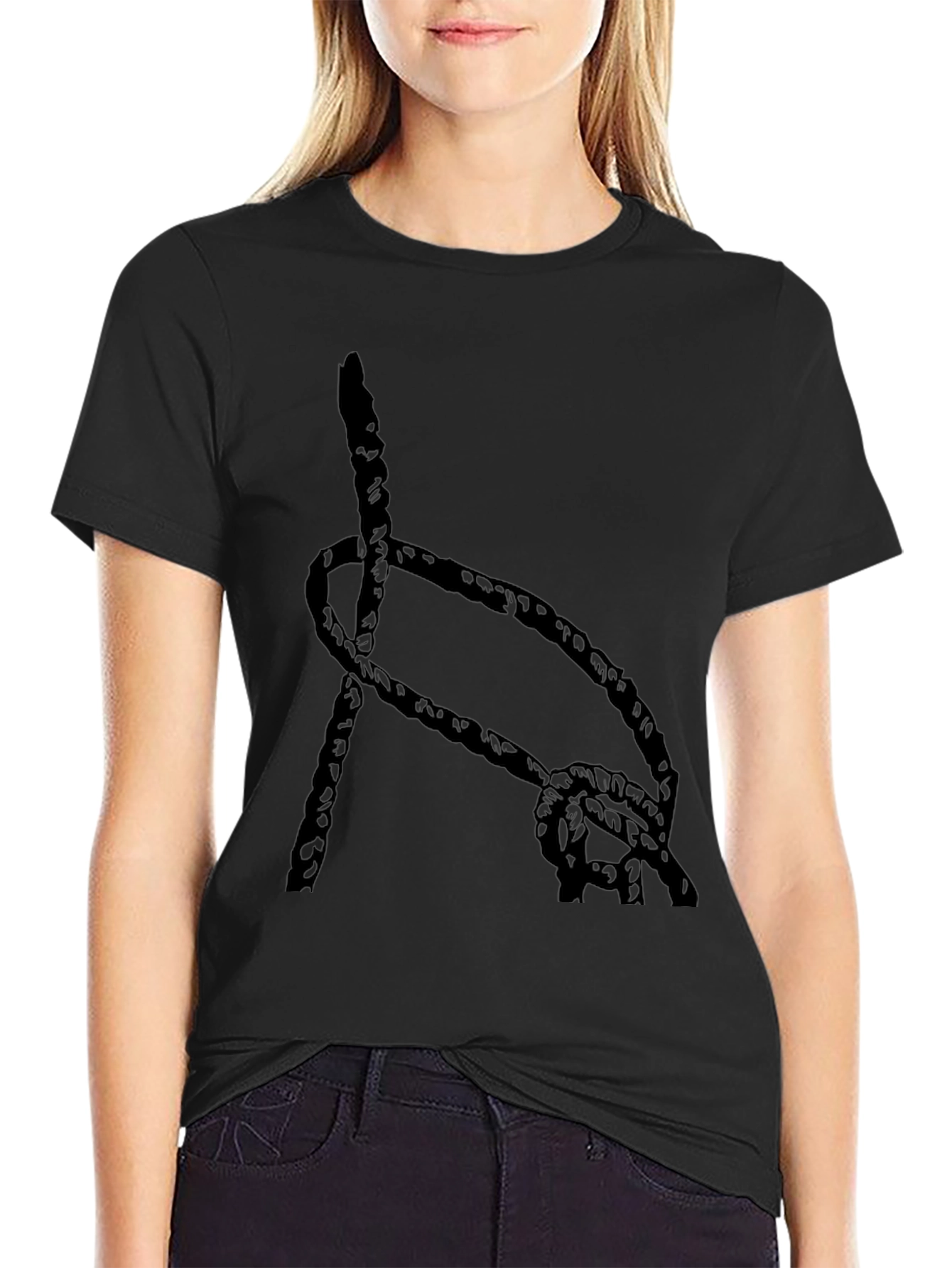 Black Knot Graphic T-Shirt - Casual Style
