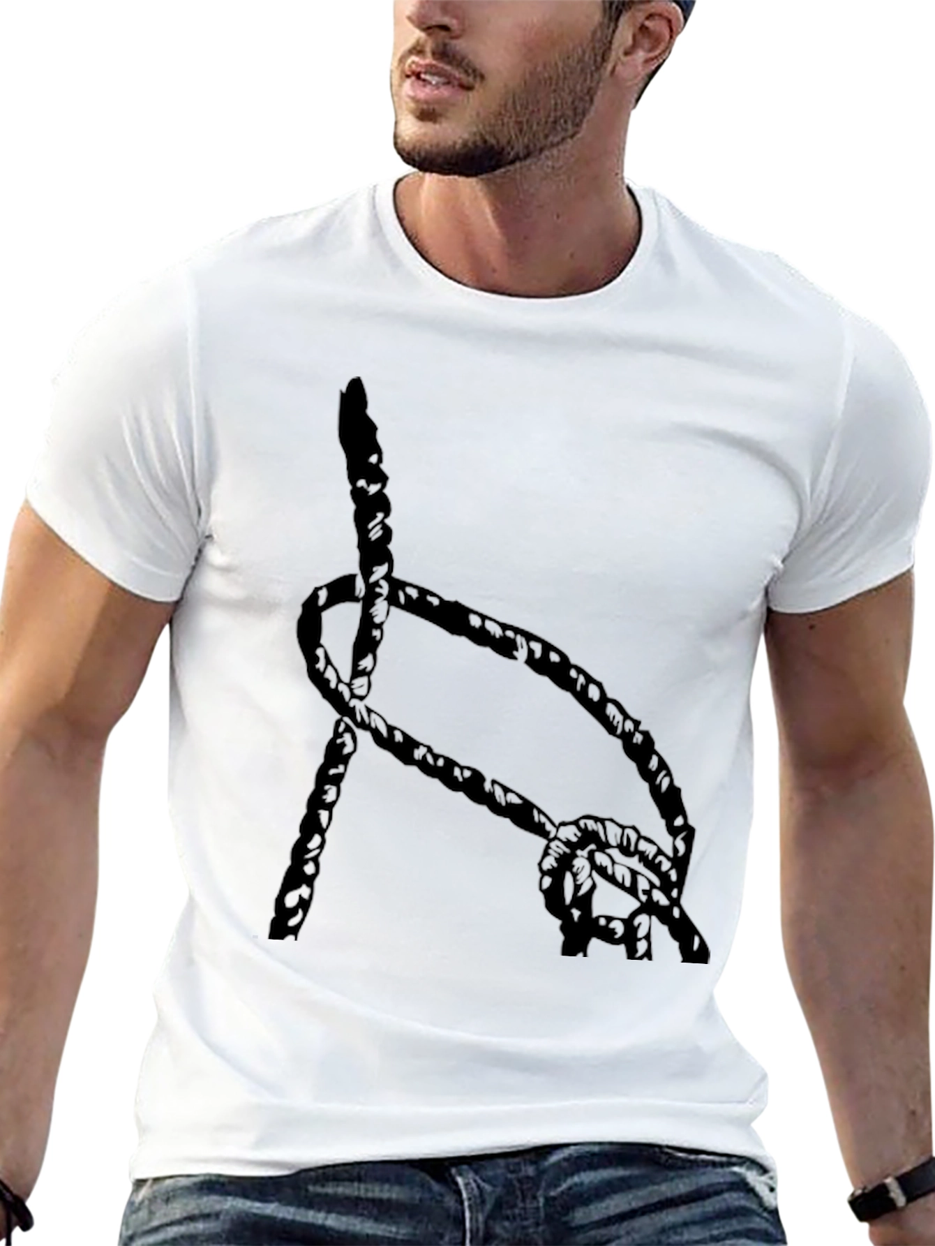 Black Knot Graphic T-Shirt - Casual Style