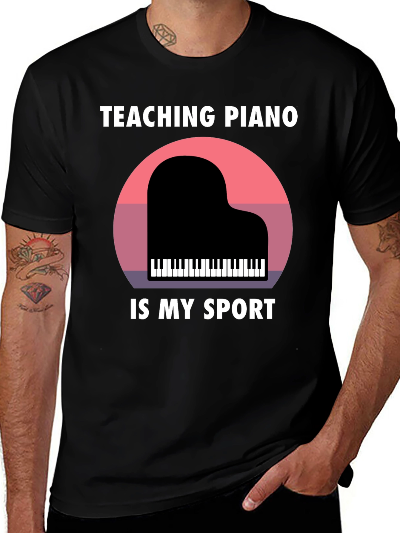 Teaching Piano Is My Sport Graphic T-Shirt