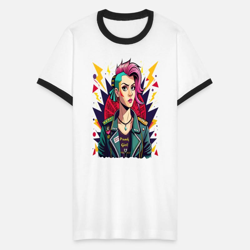 Pink Hair Punk Girl,Rebel Resonance