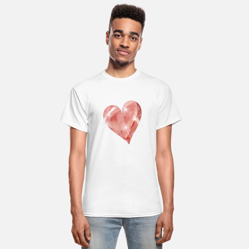 pink rose quartz crystal motif as a heart
