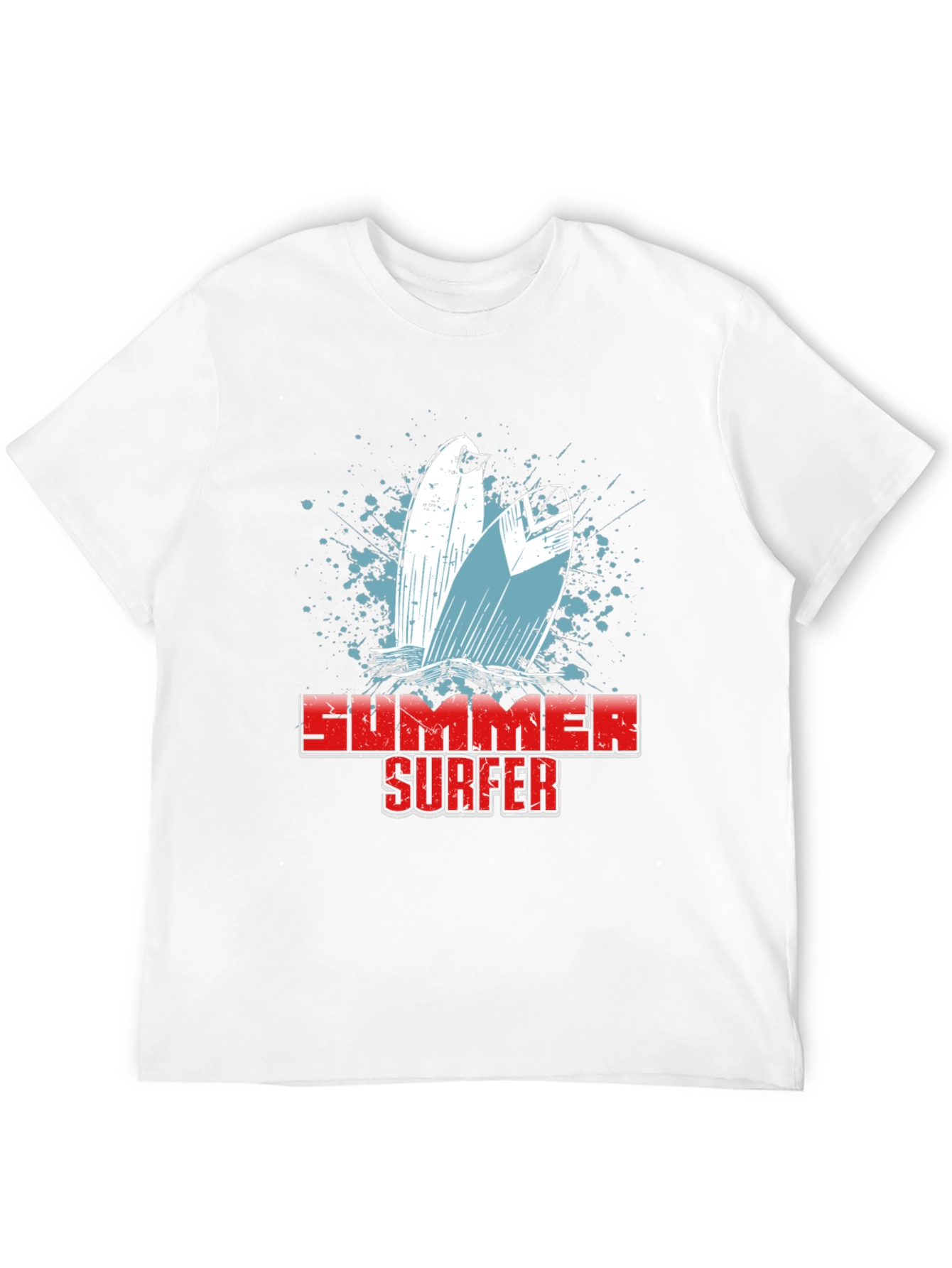 Summer Surfer Graphic T-Shirt - Black