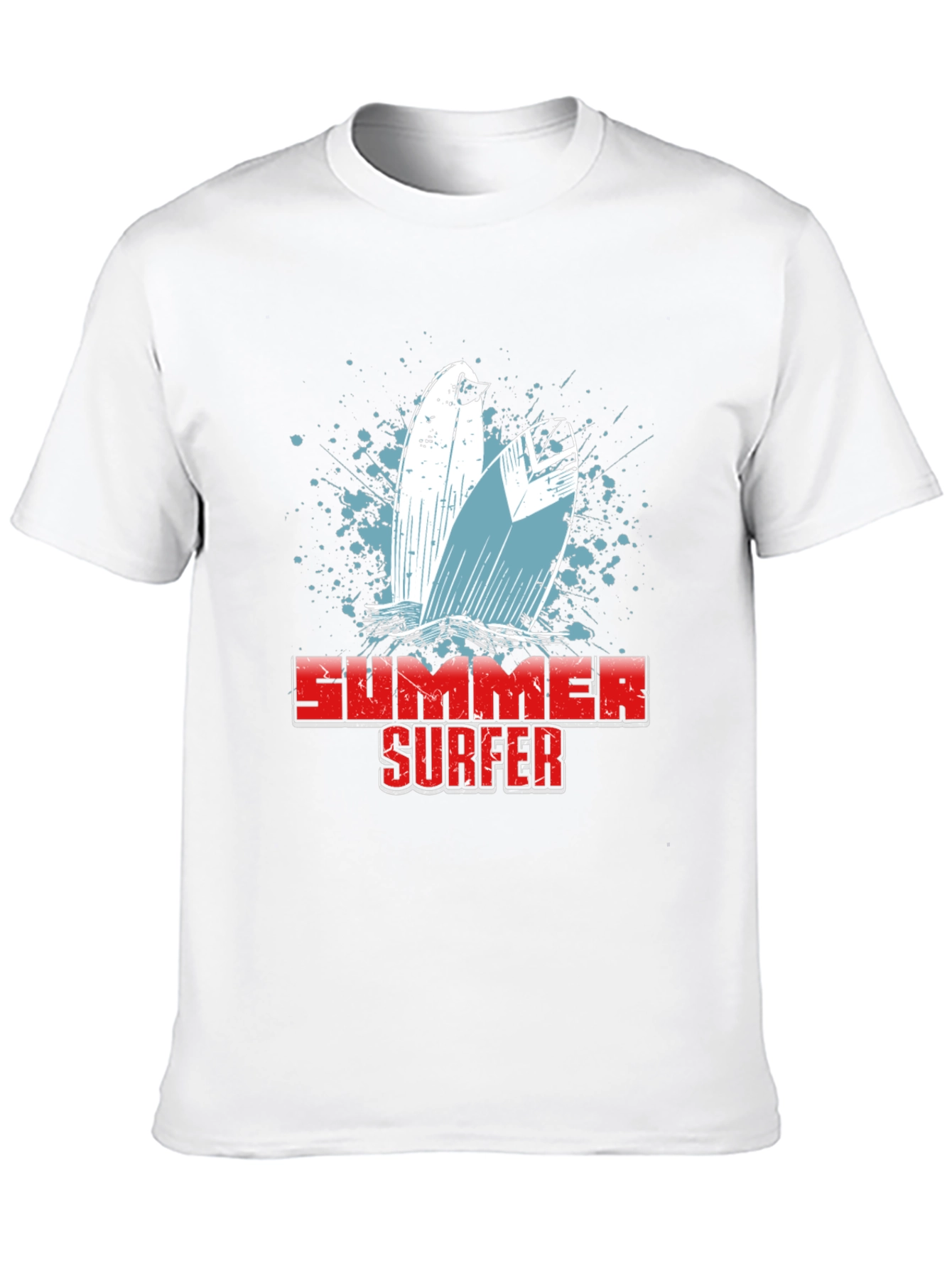 Summer Surfer Graphic T-Shirt - Black