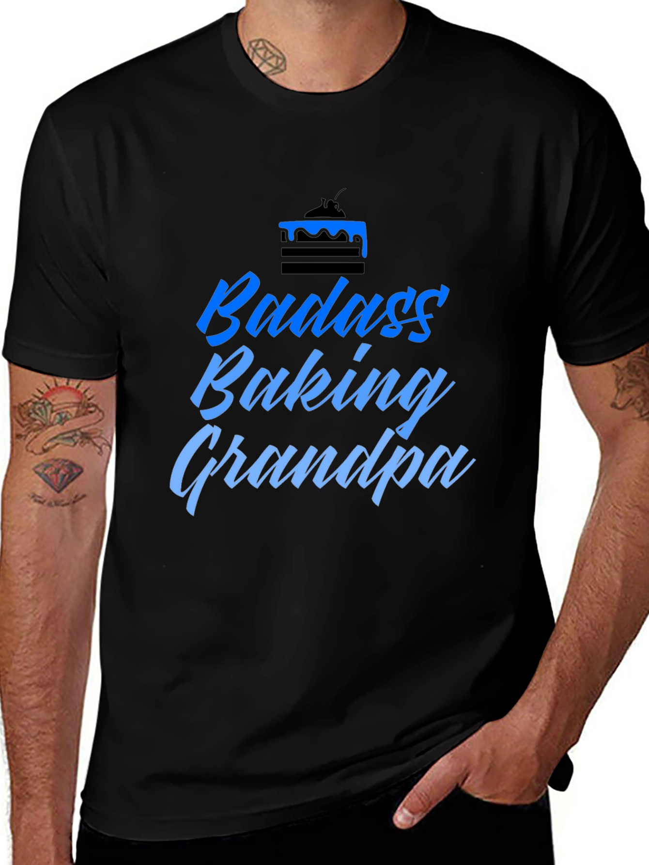 Badass Baking Grandpa T-Shirt - Novelty Gift Idea