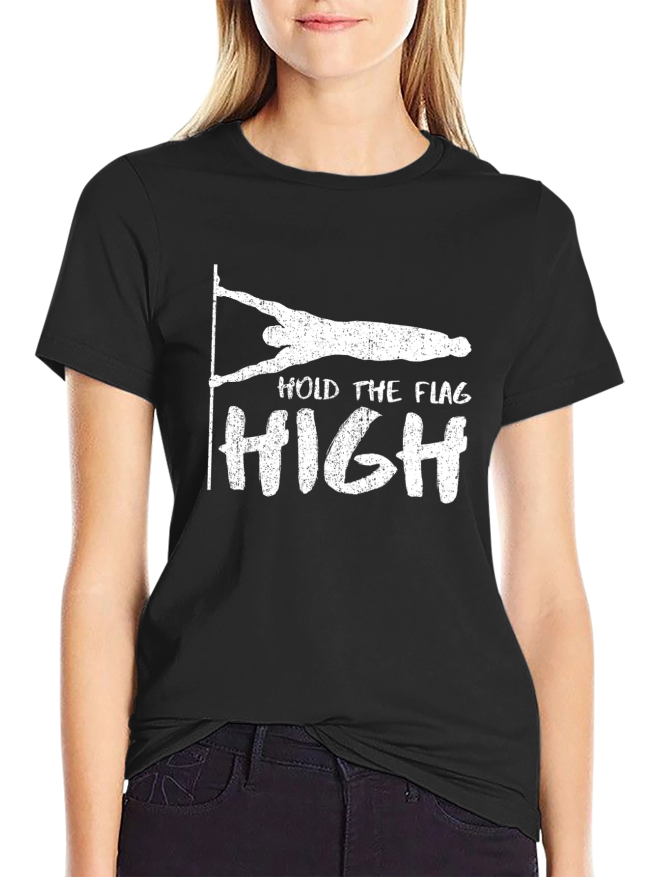 Hold the Flag High Graphic Tee - Black