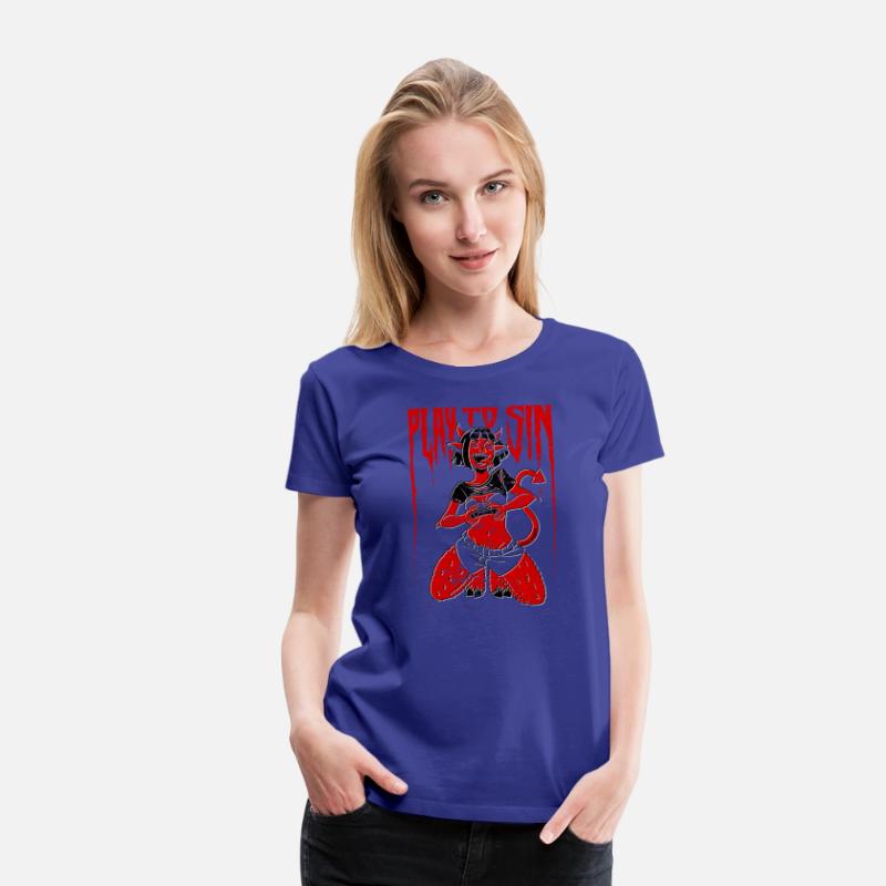 Play to Sin Gamer Sexy Red Cartoon Devil Girl
