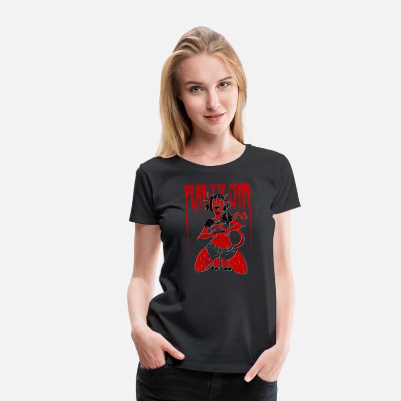 Play to Sin Gamer Sexy Red Cartoon Devil Girl