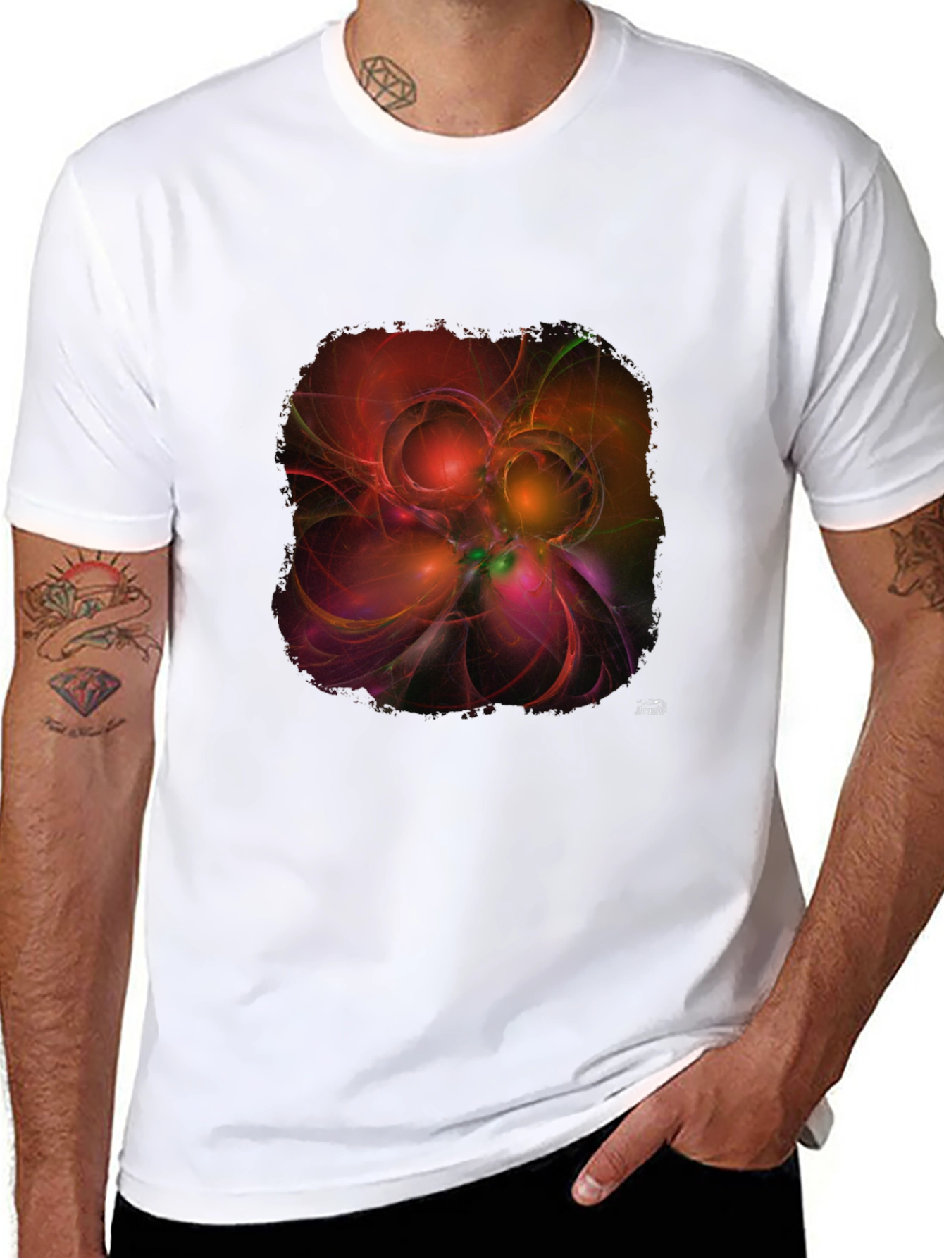 Abstract Design Black T-Shirt