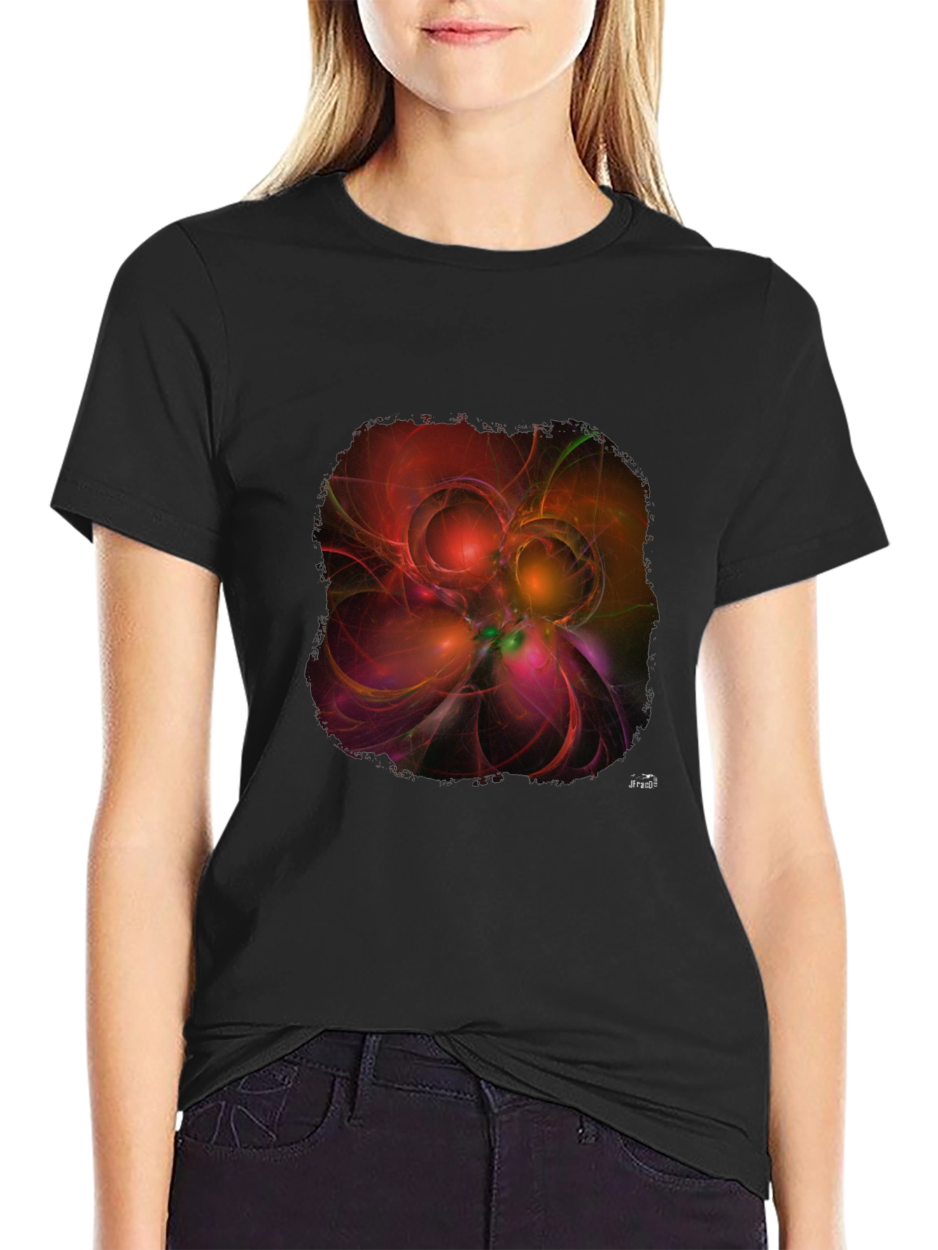 Abstract Design Black T-Shirt
