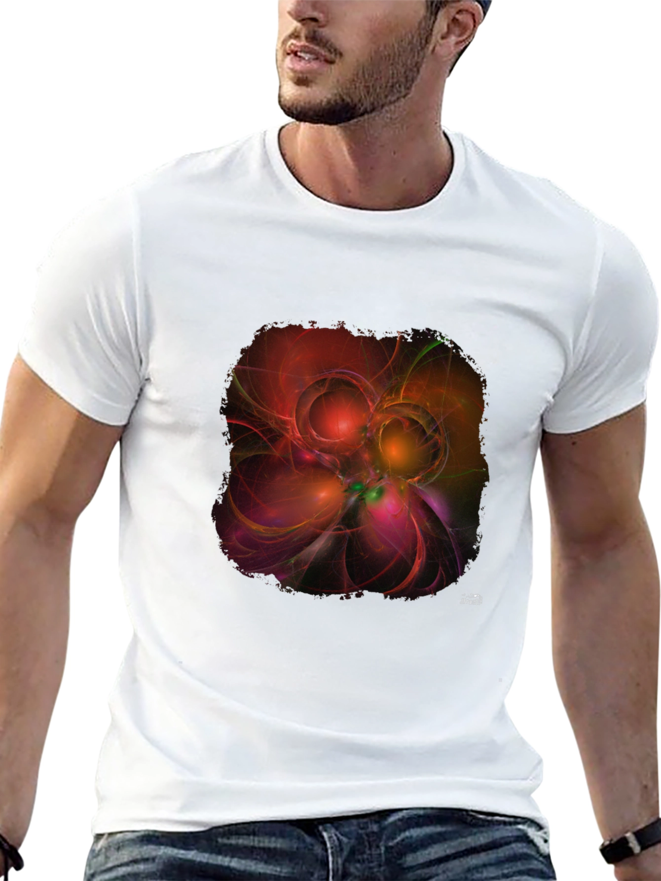Abstract Design Black T-Shirt