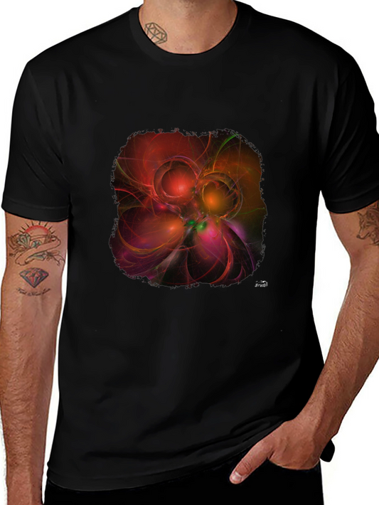 Abstract Design Black T-Shirt