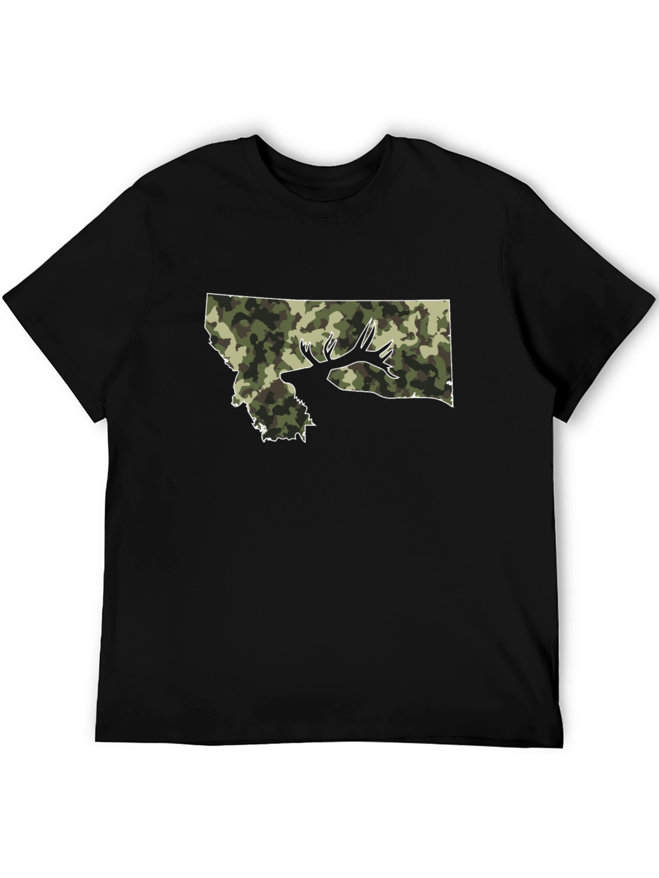 Montana Camo Deer Graphic T-Shirt
