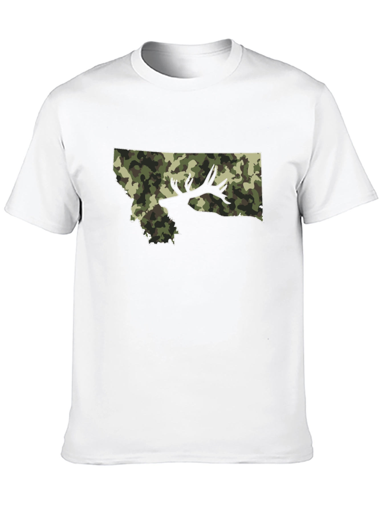Montana Camo Deer Graphic T-Shirt